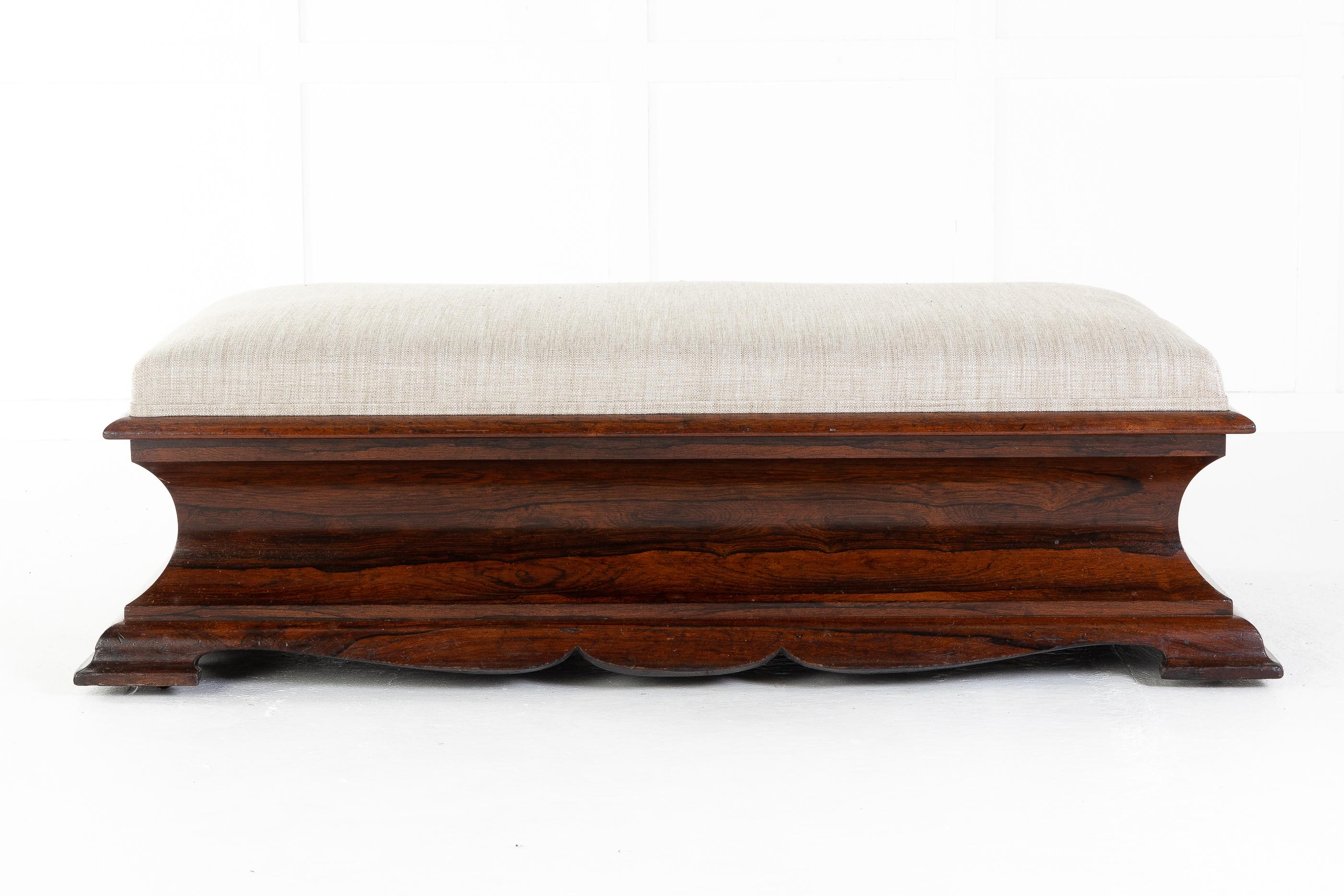 English Regency Rosewood Ottoman In Good Condition In Gloucestershire, GB
