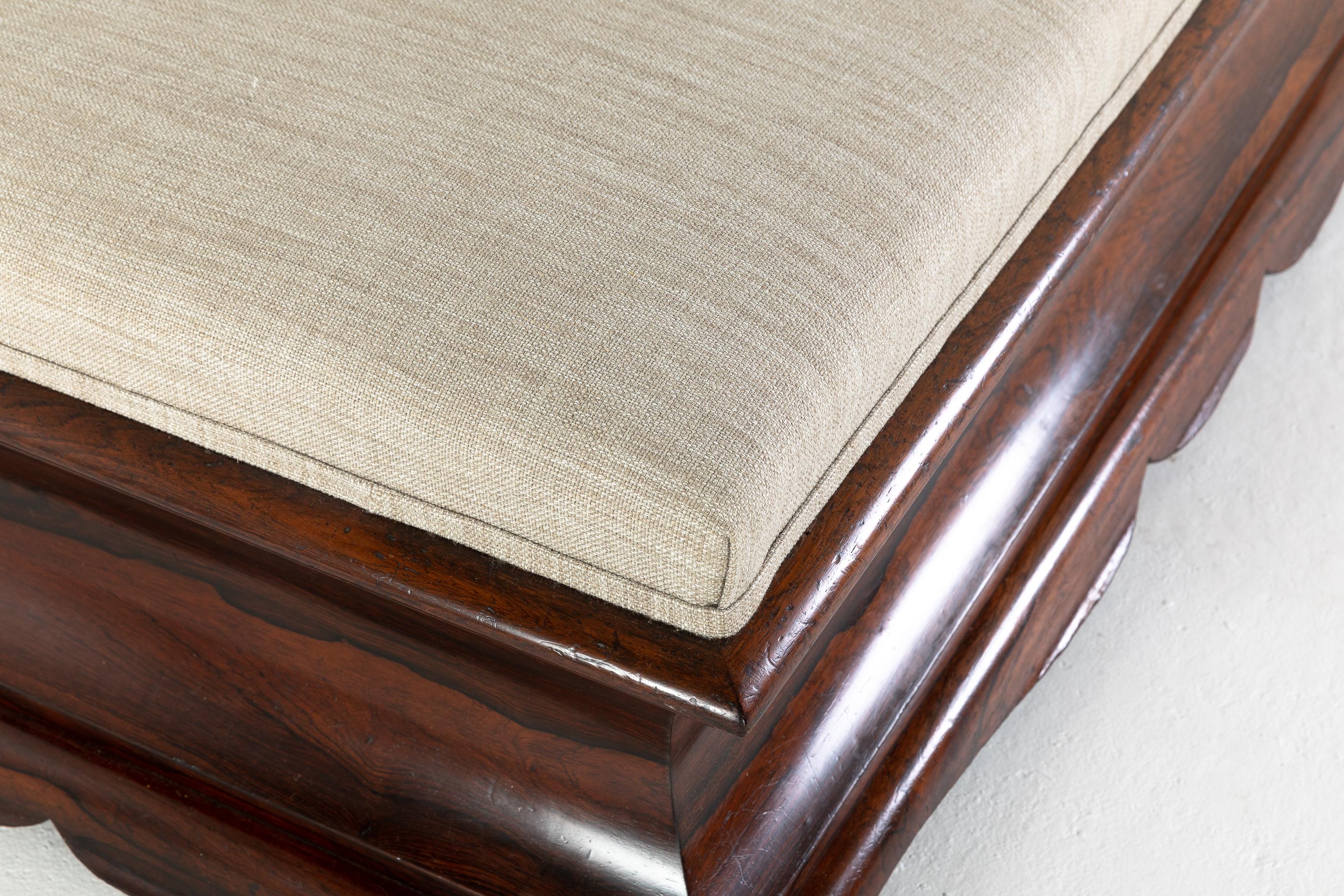 Upholstery English Regency Rosewood Ottoman