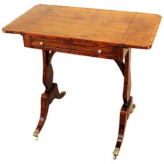 Antique English Regency Rosewood Reading Table, 19th Century