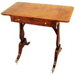 English Regency Rosewood Reading Table, 19th Century