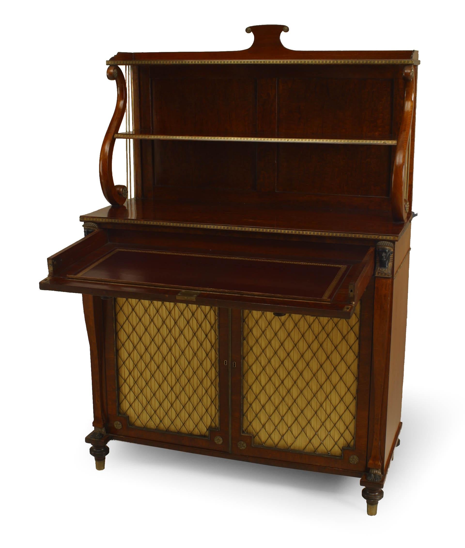 English Regency Rosewood Secretaire In Good Condition For Sale In New York, NY
