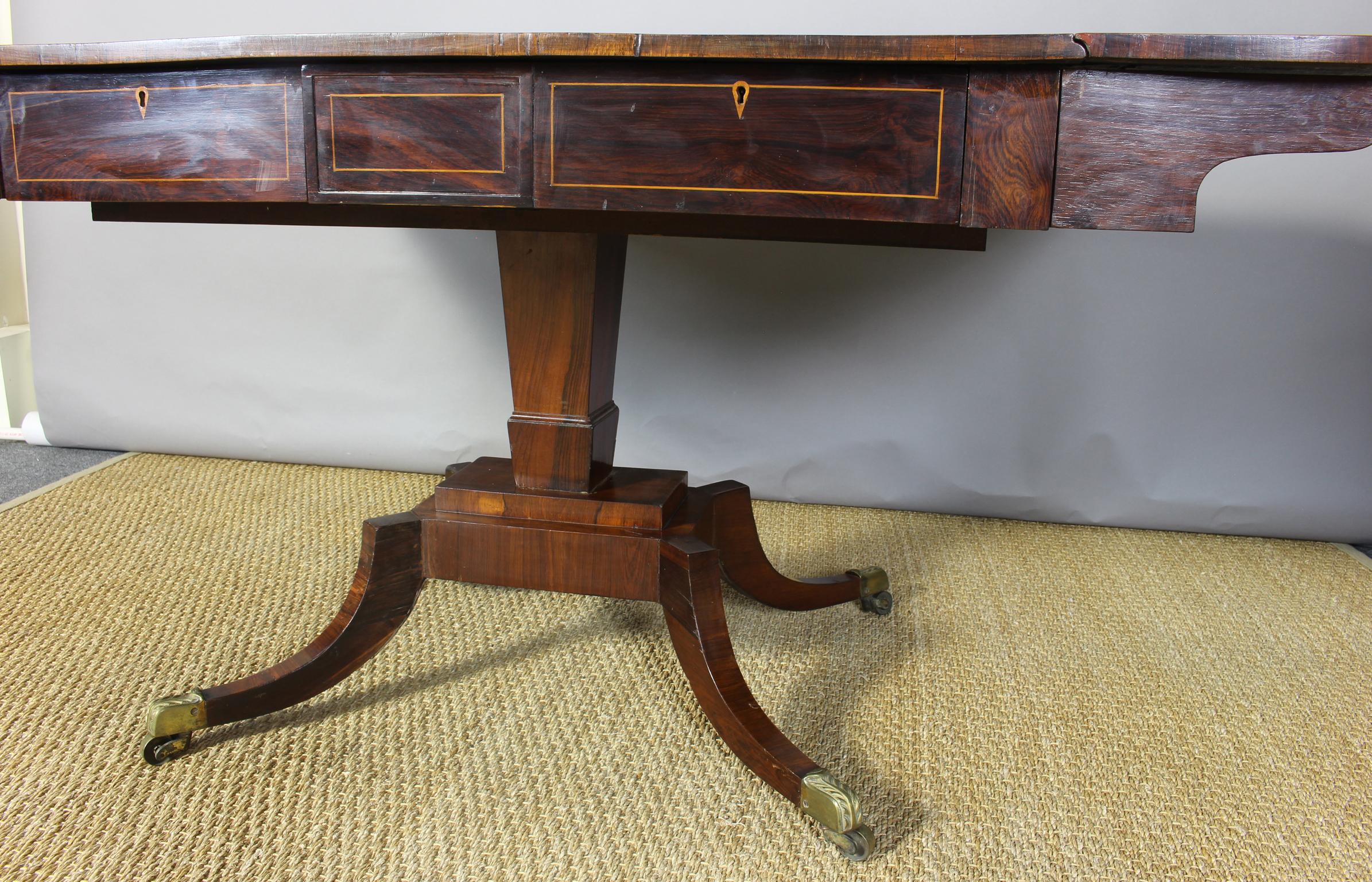 English Regency Rosewood Sofa Table 7