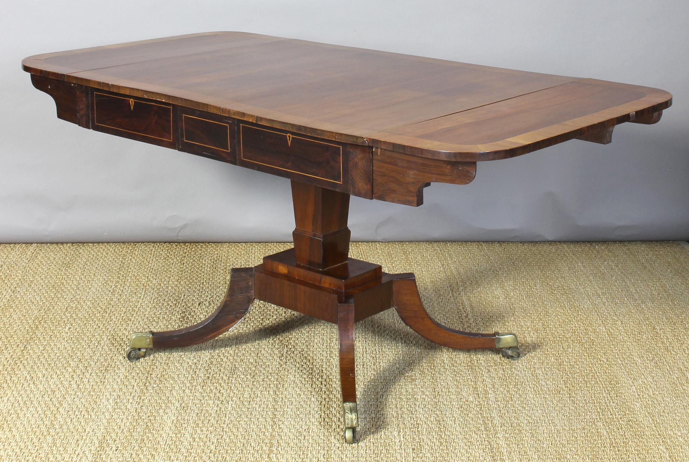 English Regency Rosewood Sofa Table 1