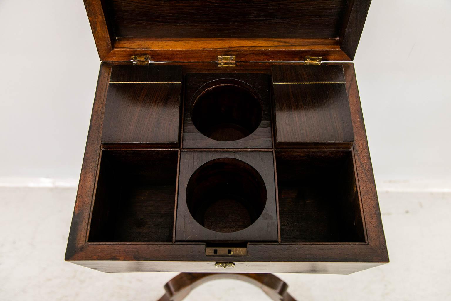 English Regency Rosewood Tea Caddy For Sale 2