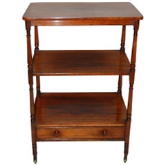 English Regency Rosewood Three-Tier Étagère with Drawer