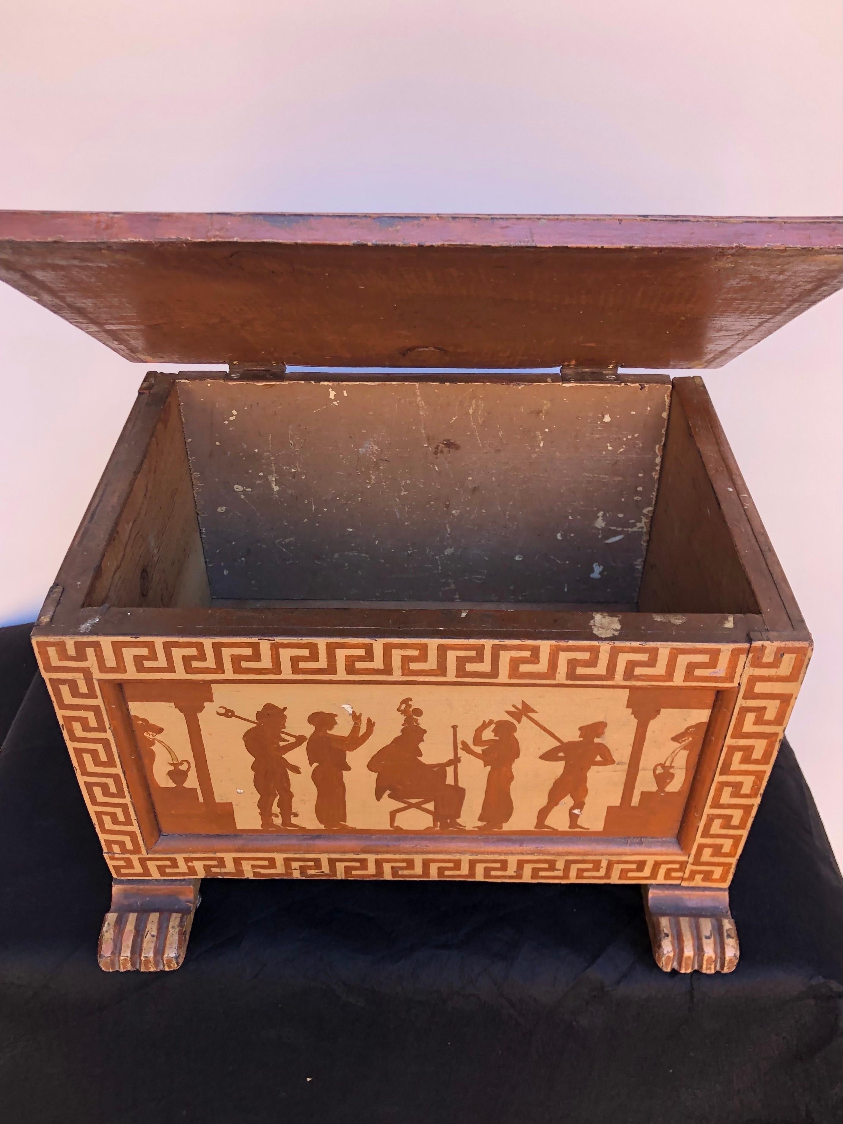 English Regency Sarcophagus Egyptian Revival Kindling Box 4