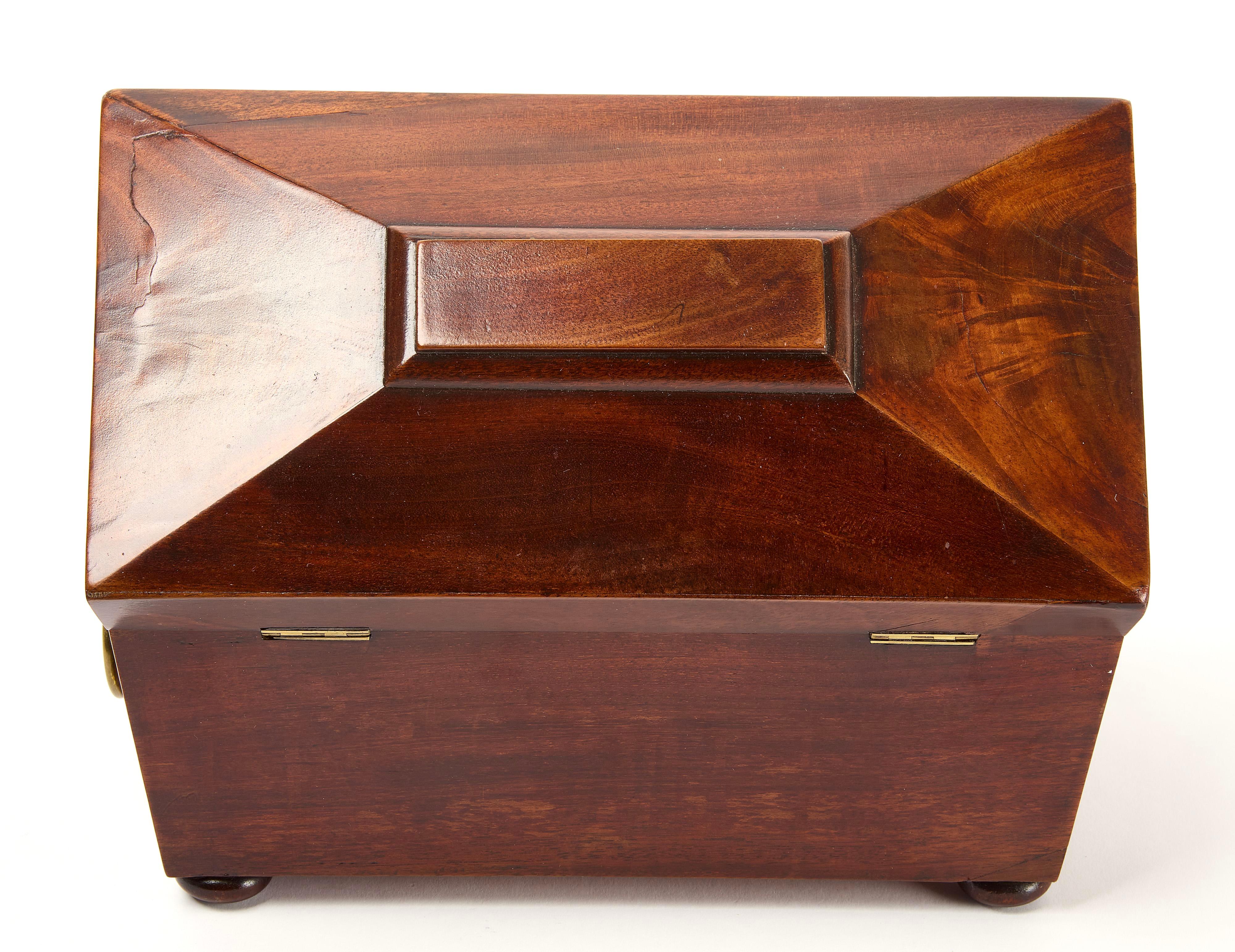 XIXe siècle Boîte à thé de style English Regency en forme de sarcophage en vente