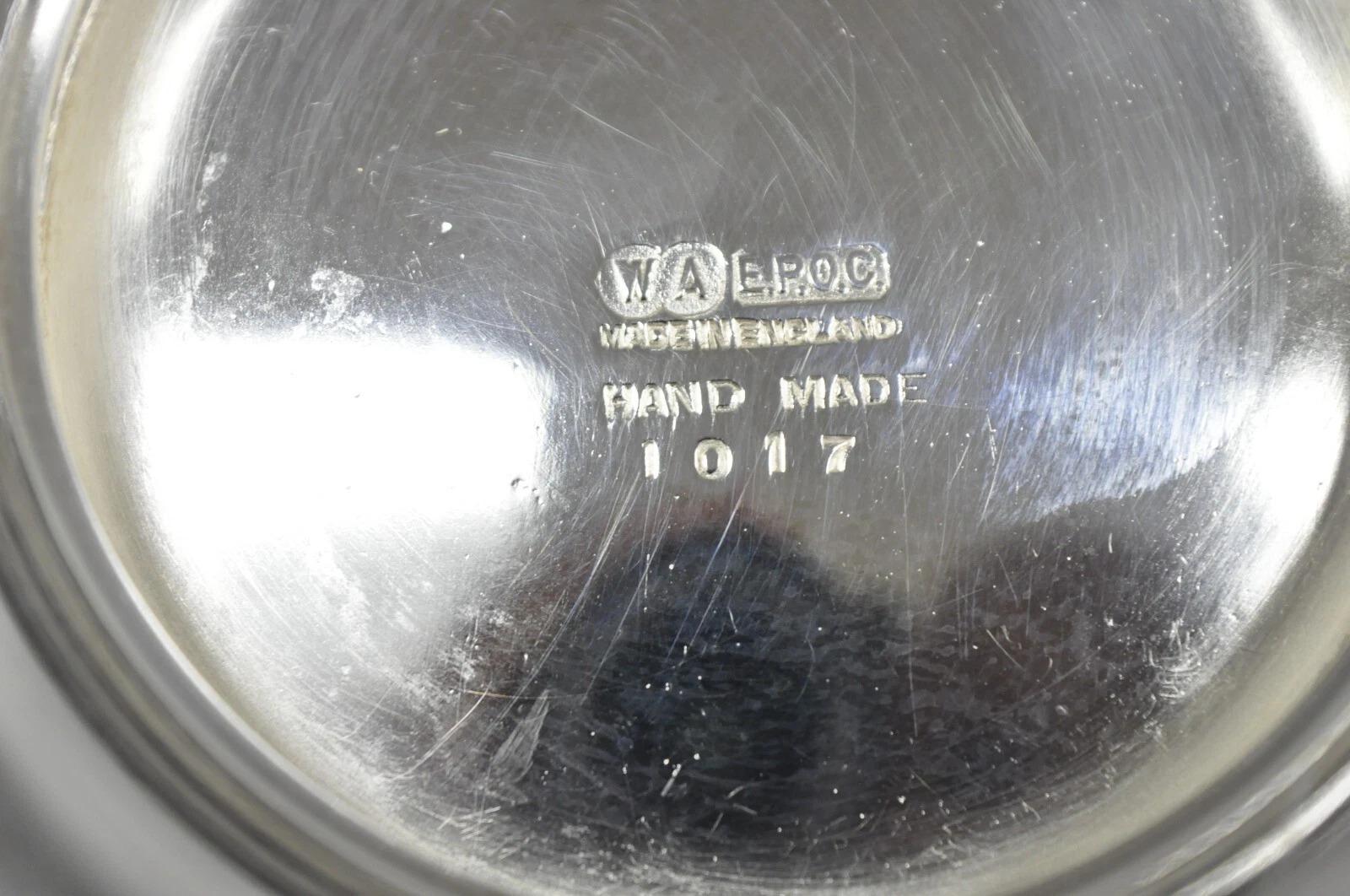 English Regency Silver Plated Lion Handle Small Punch Bowl Champagne Ice Bucket 5