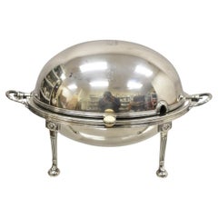 Used English Regency Silver Plated RF E & CO L Revolving Dome Chafing Dish Warmer