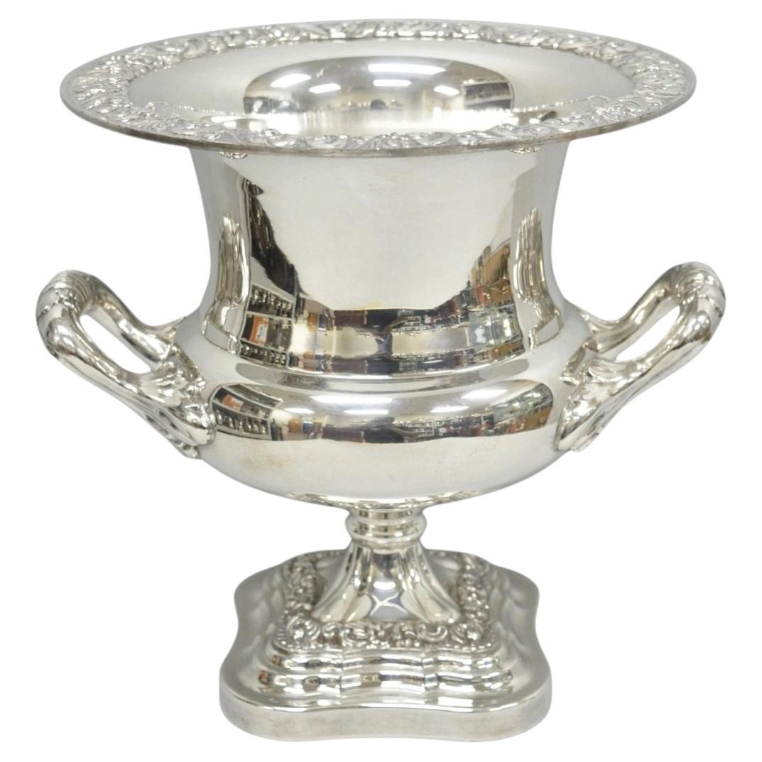English Regency Silver Plated Trophy Cup Urn Champagne Chiller Ice Bucket by BSC