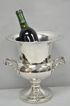 English Regency Silver Plated Trophy Cup Urn Champagne Chiller Ice Bucket