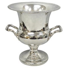 English Regency Silver Plated Trophy Cup Urn Champagne Chiller Ice Bucket