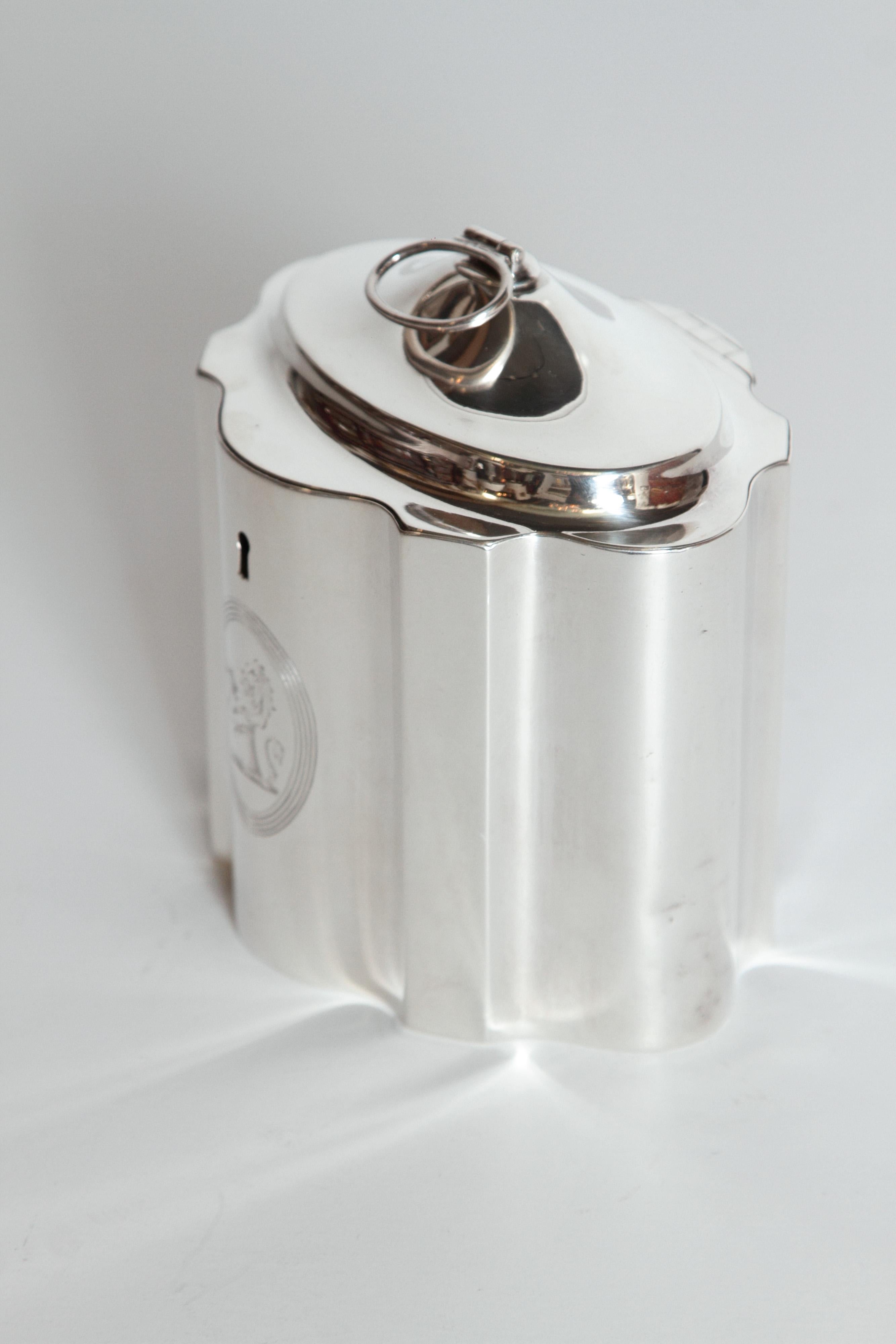 Hand-Crafted English Regency Silver Tea Caddy, London, 1810-1811