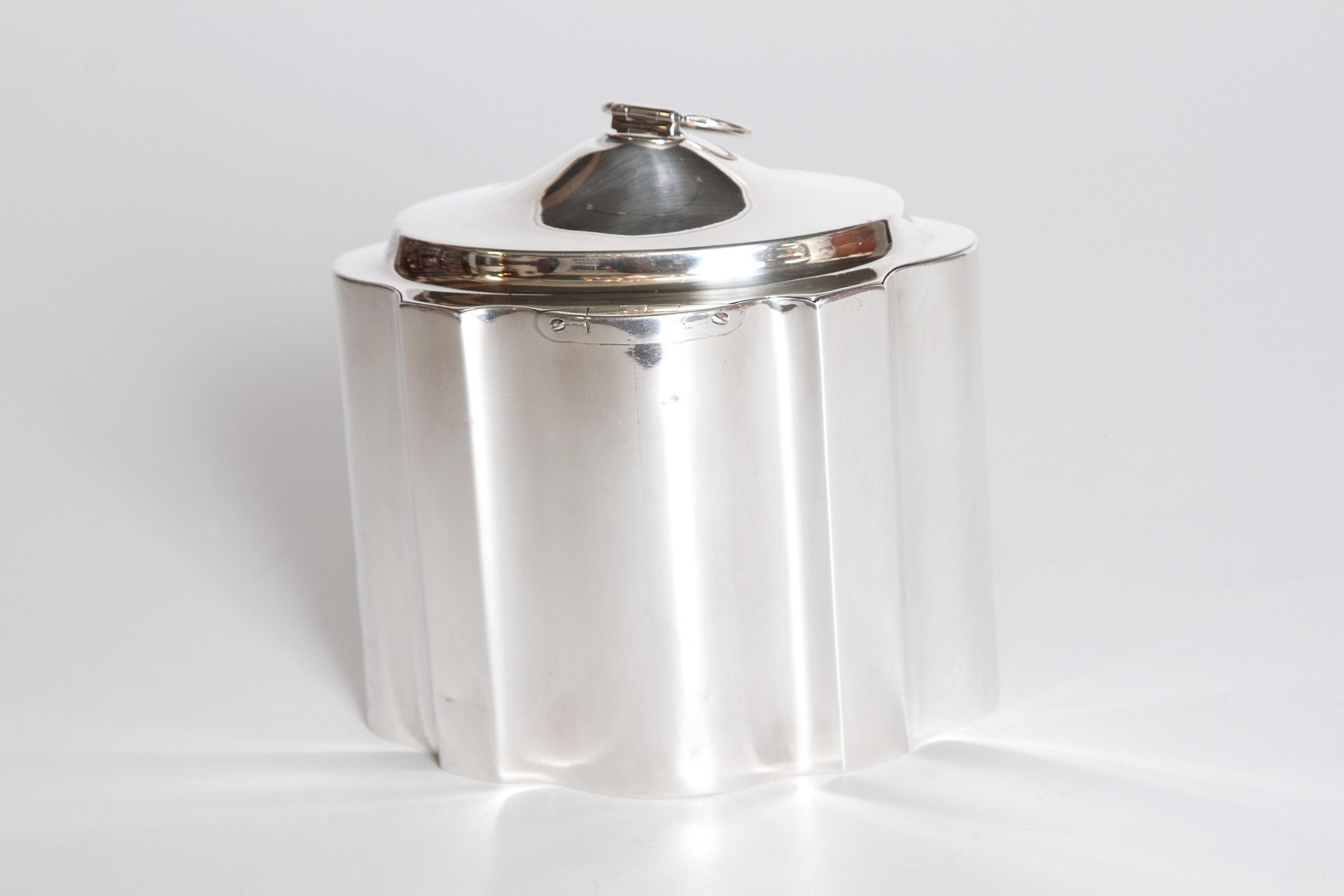 Sterling Silver English Regency Silver Tea Caddy, London, 1810-1811