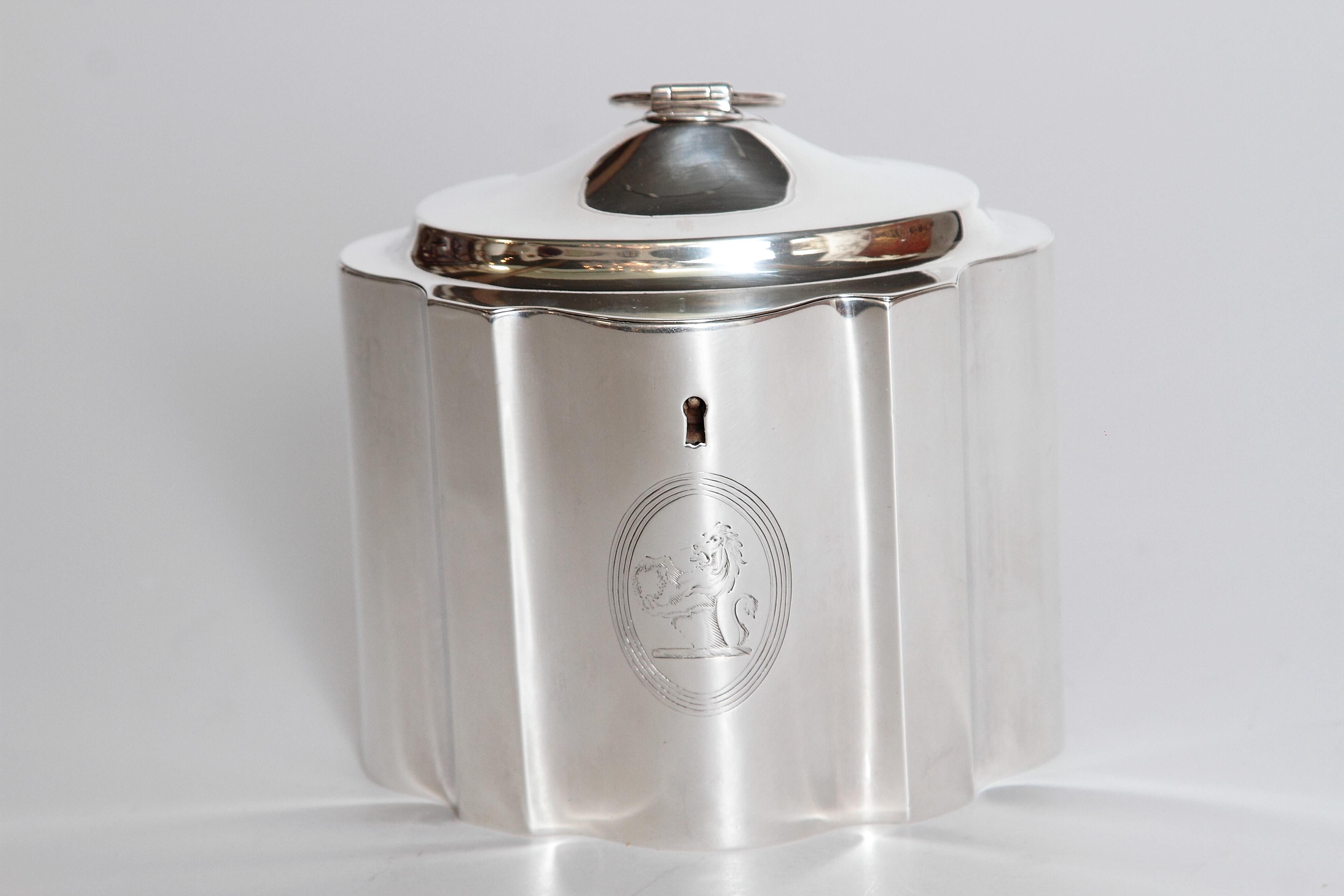 English Regency Silver Tea Caddy, London, 1810-1811 2
