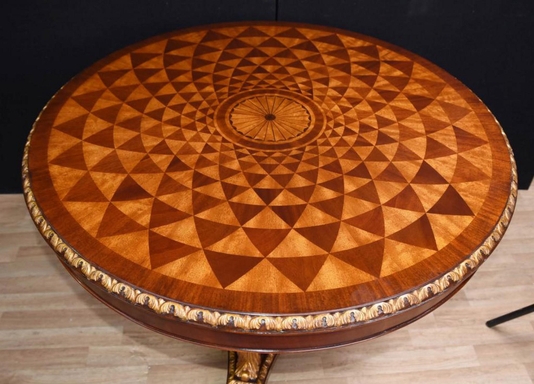 Wood English Regency Spyrograph Centre Table Round Dining Table For Sale