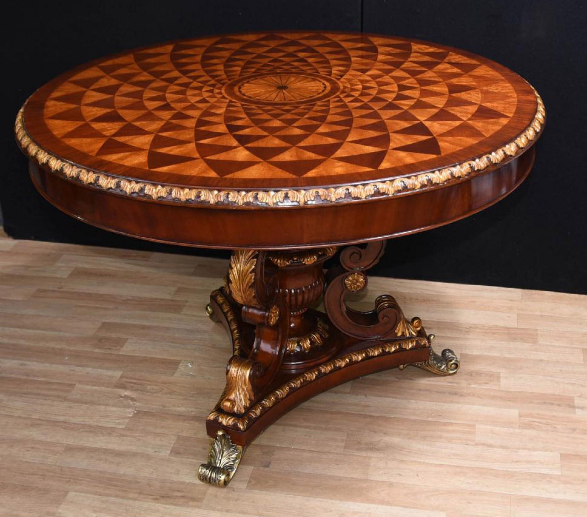 English Regency Spyrograph Centre Table Round Dining Table For Sale 2