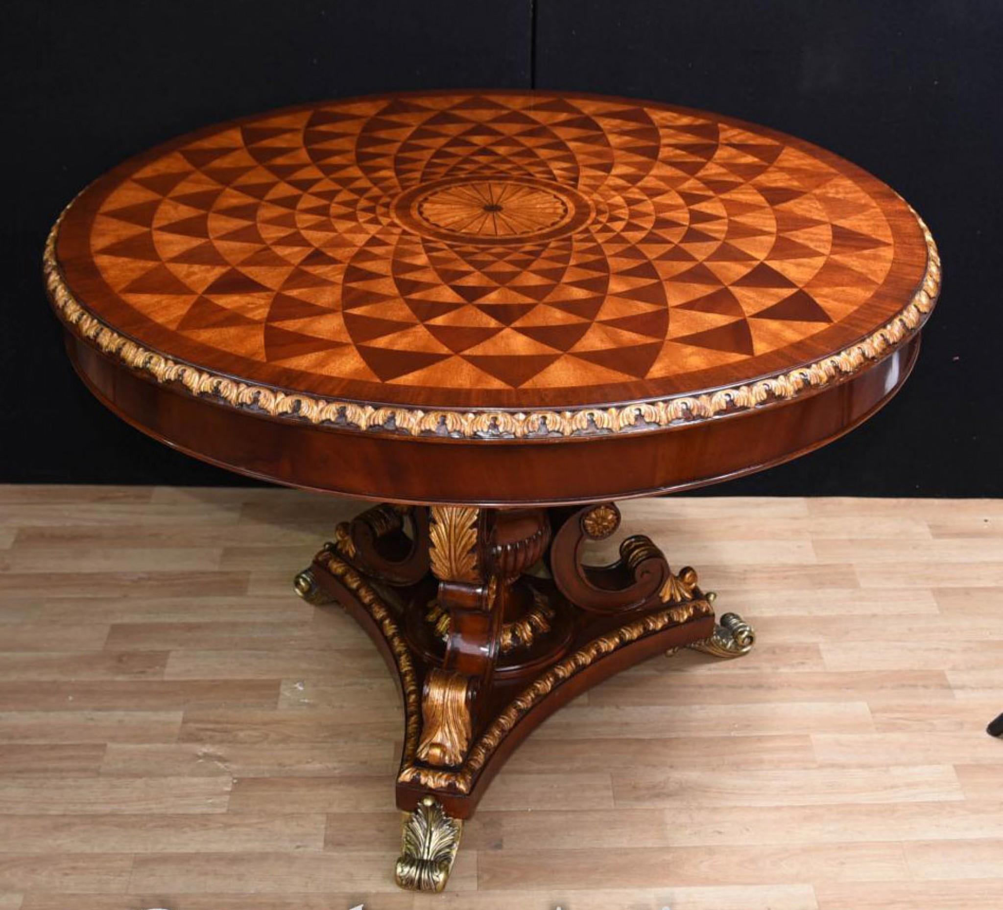 English Regency Spyrograph Centre Table Round Dining Table For Sale 3