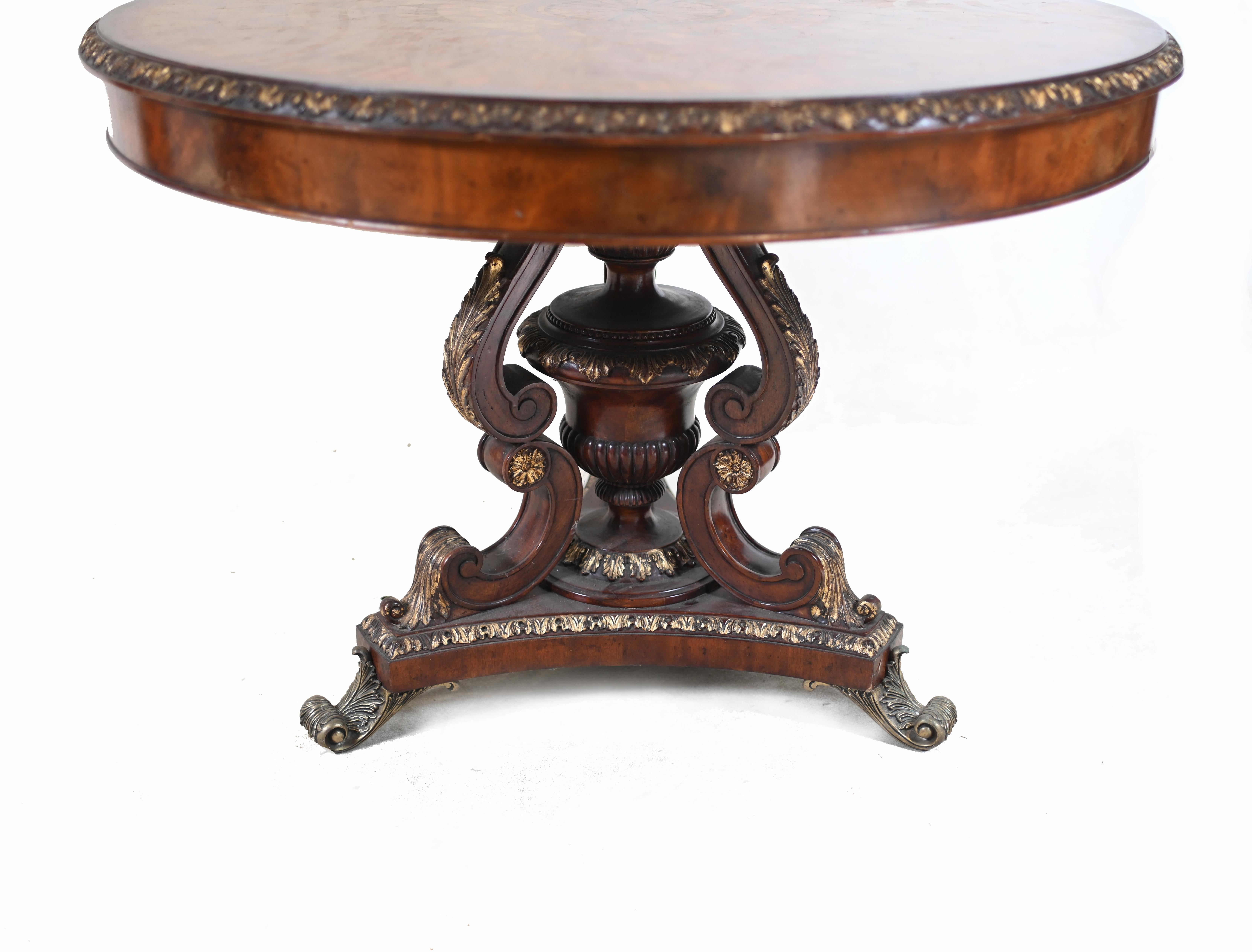 Englisch Regency Spyrograph Centre Table Runde Esstische im Angebot 2