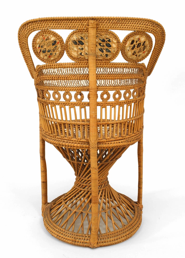 English Regency Wicker Arm Chair For Sale at 1stDibs