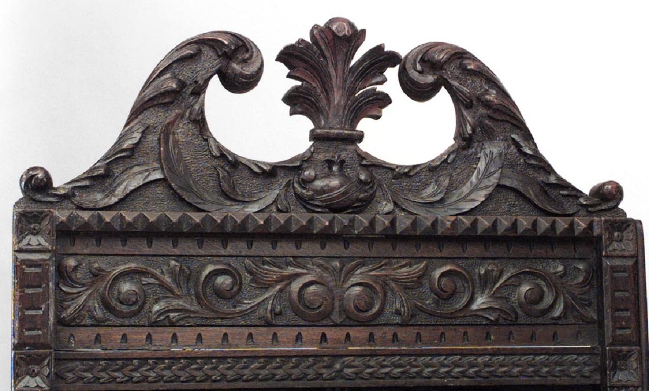English Regency Style 19th Century Carved Oak 2-Fold Screen In Good Condition In Queens, NY