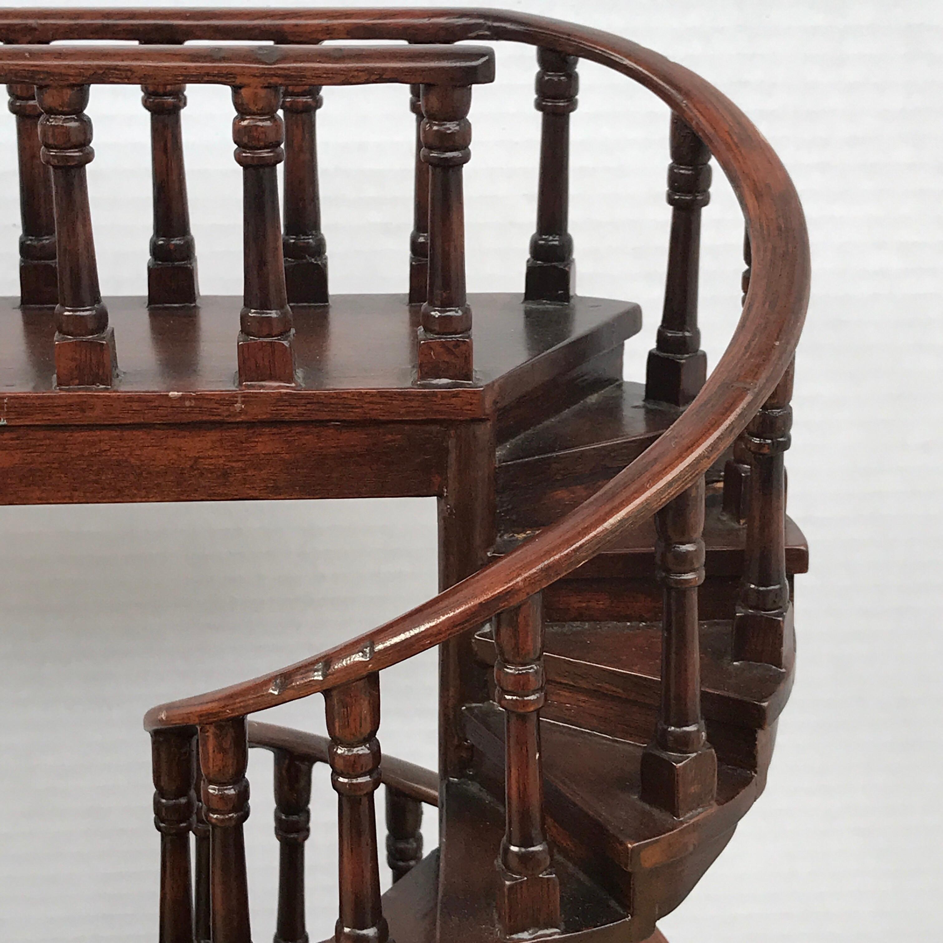 Carved English Regency Style Architectural Staircase Model