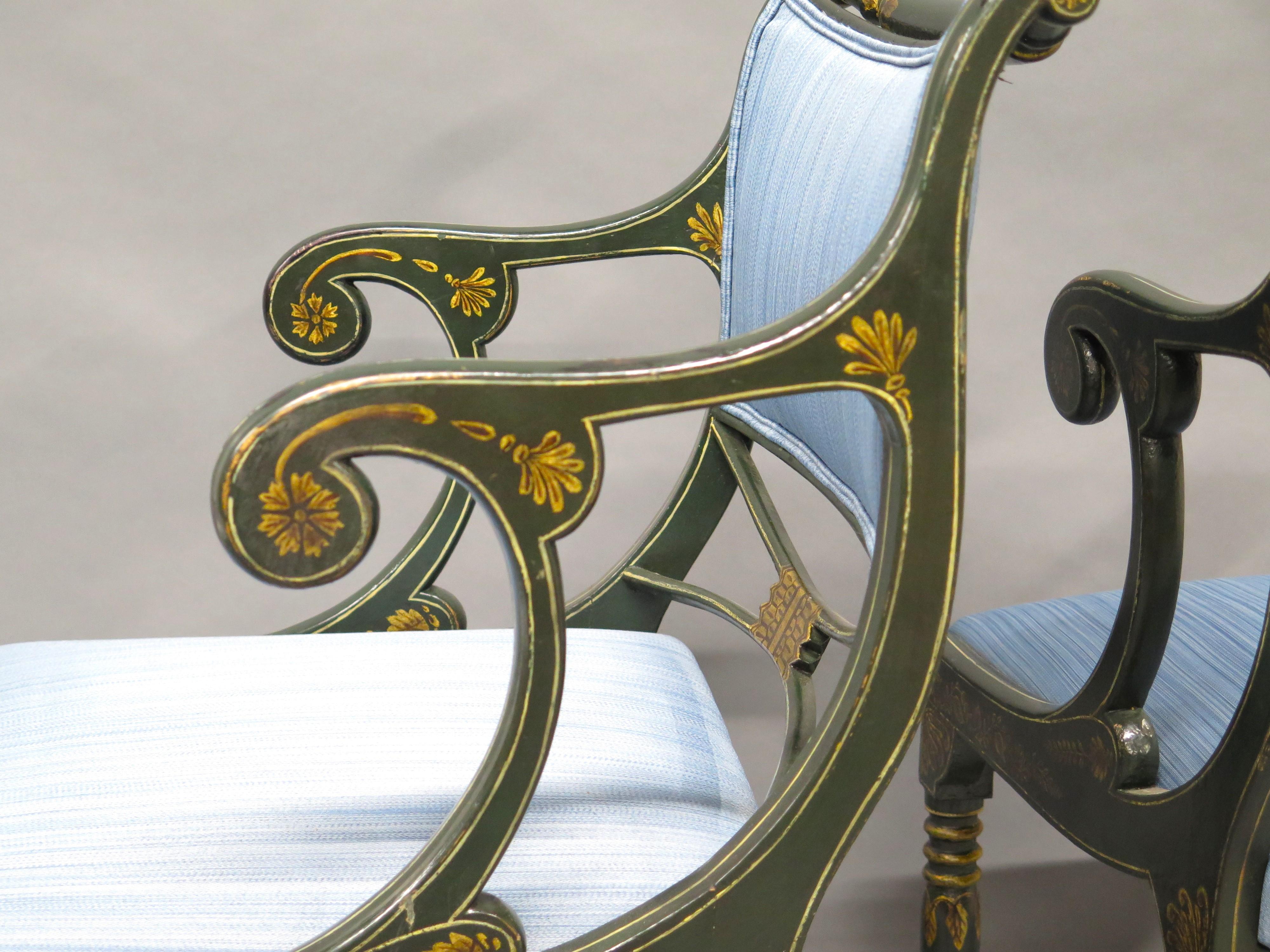 English Regency Style Armchairs For Sale 8