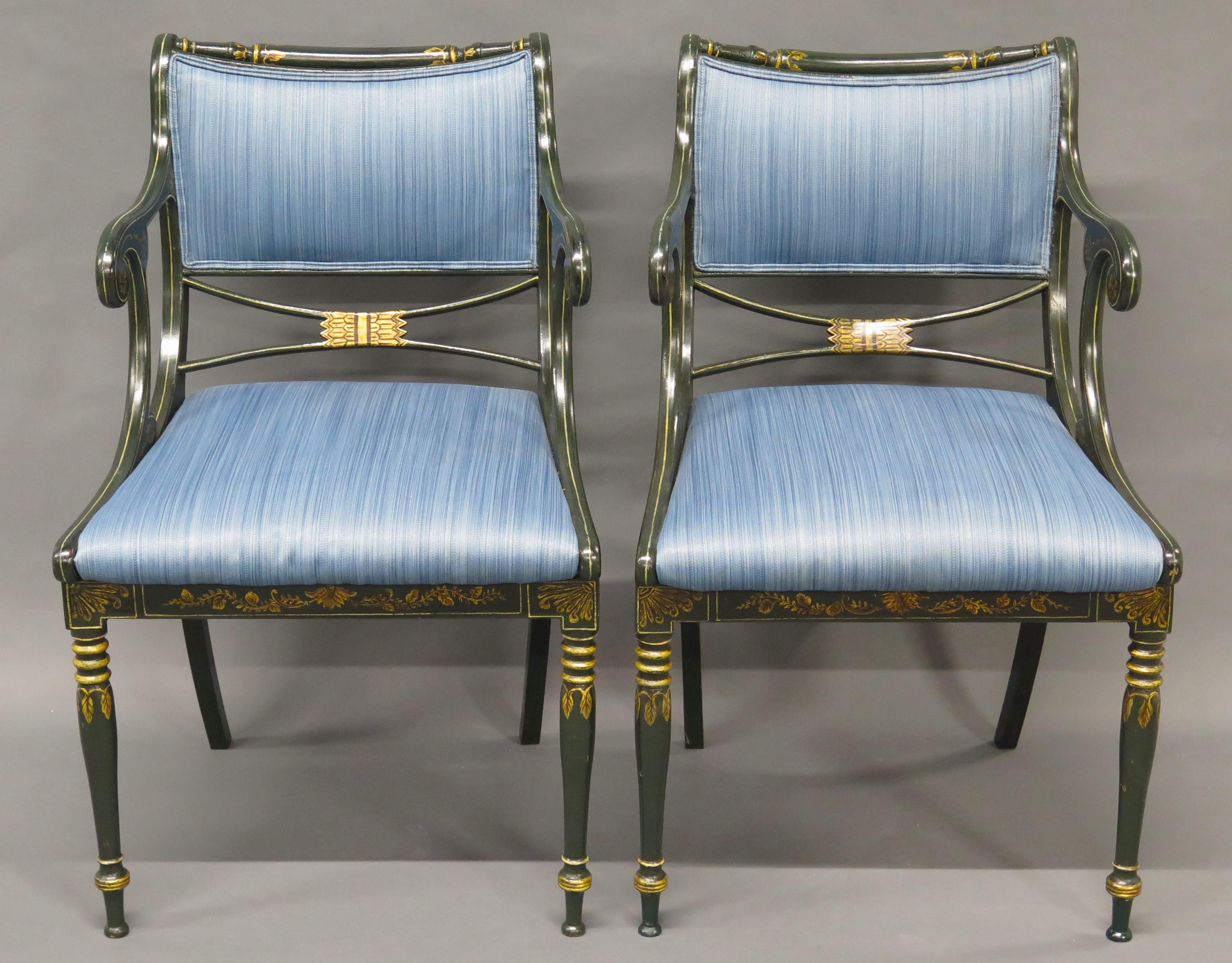 English Regency Style Armchairs For Sale 13