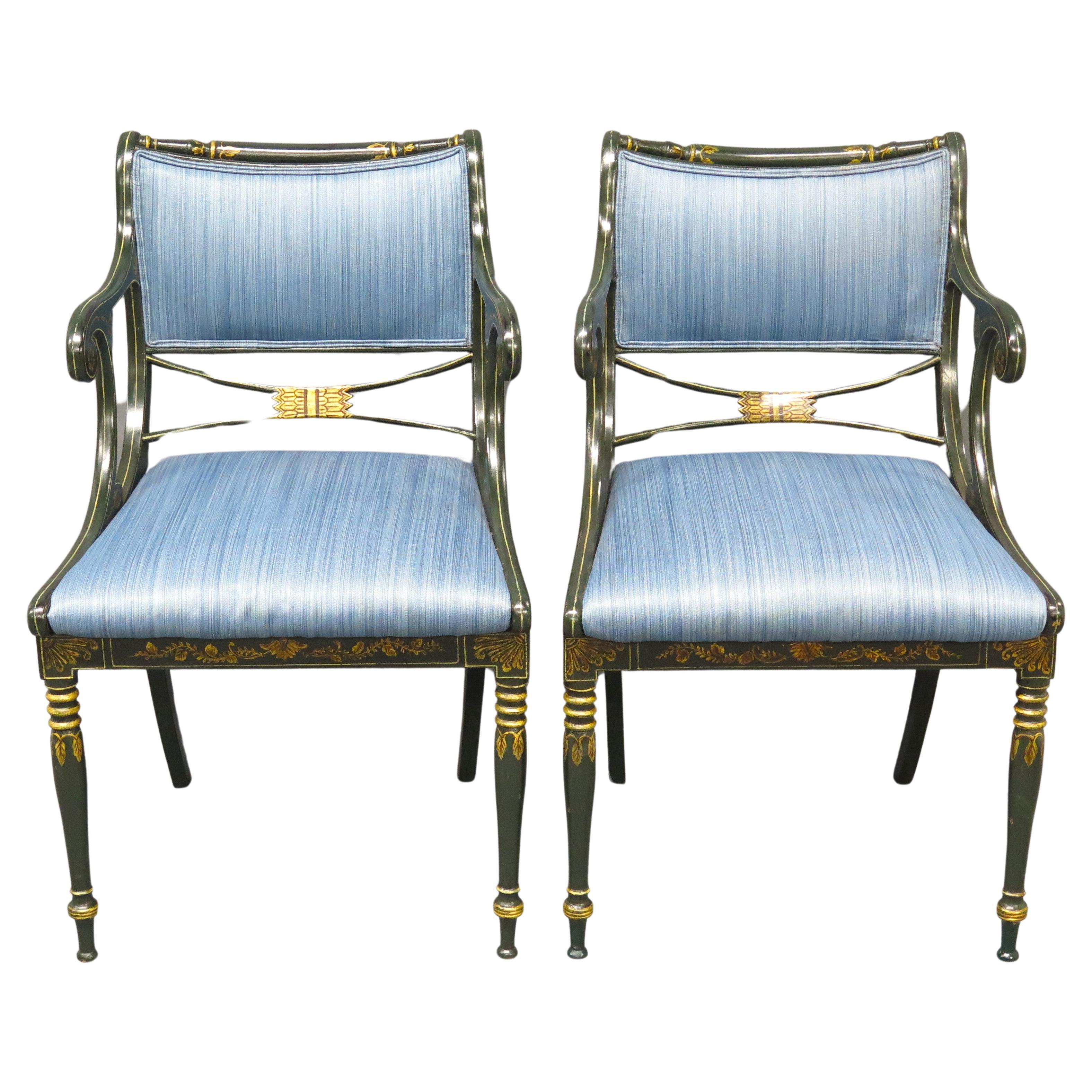 Fauteuils anglais de style Regency