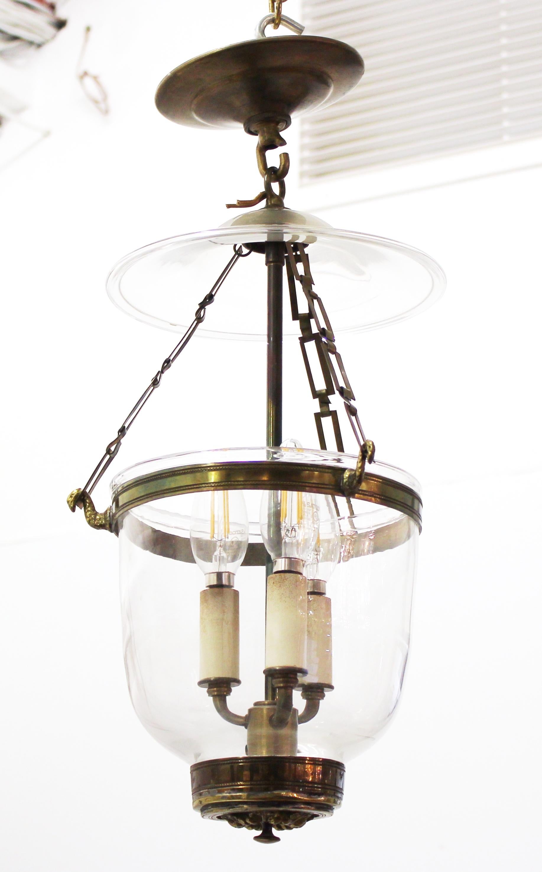 Georgian English Regency Style Bell Jar Lanterns