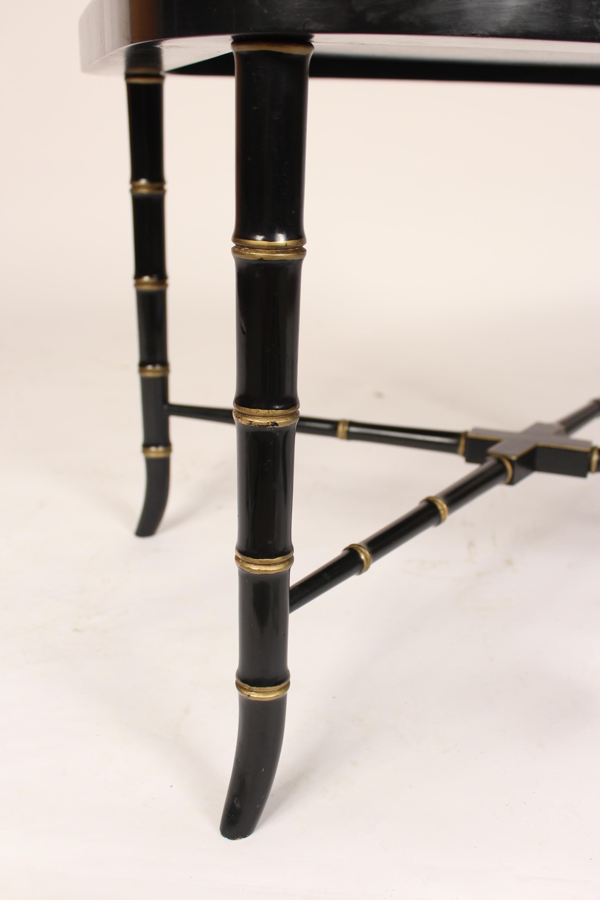 English Regency Style Black Lacquer Tray Table 5