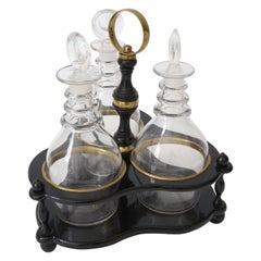 English Regency Style Caddy with Decanters