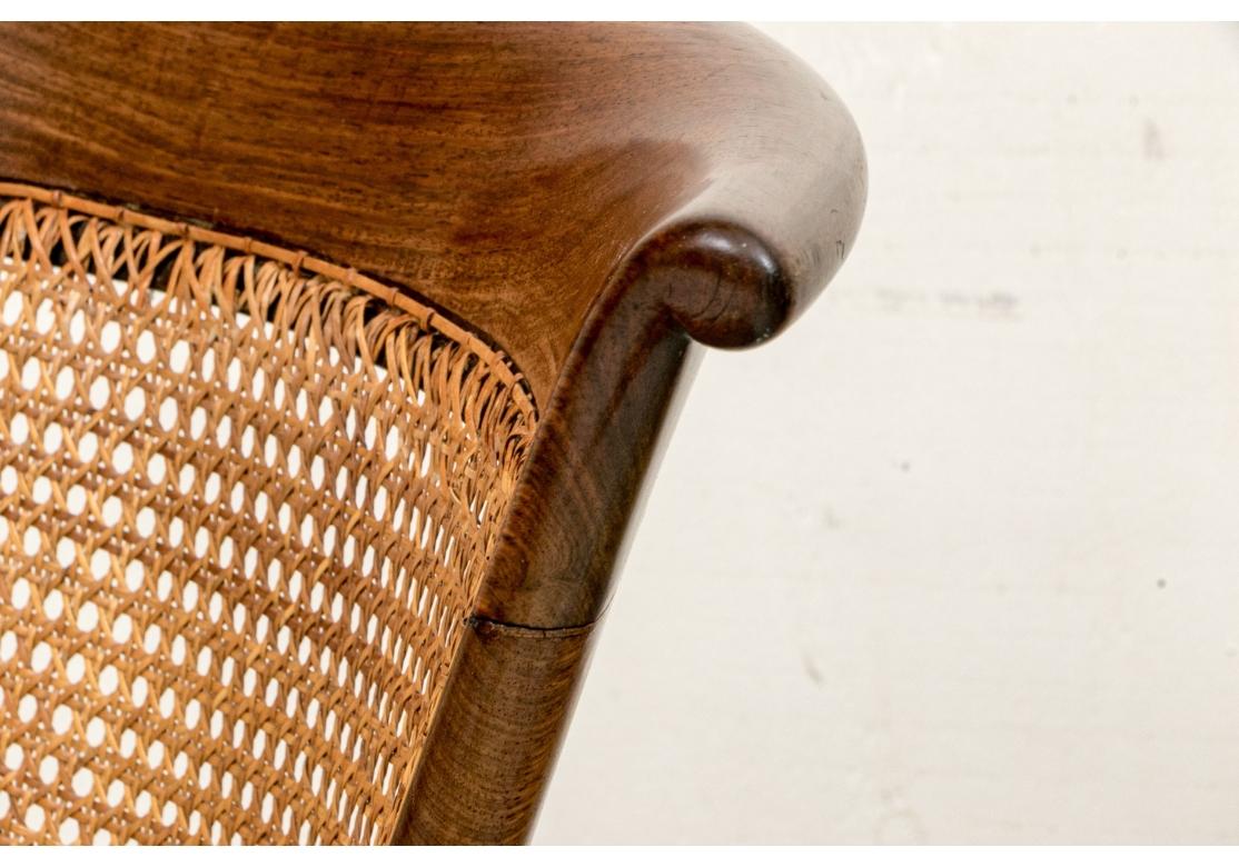 Bergère cannée avec siège en cuir de style Regency anglais en vente 4