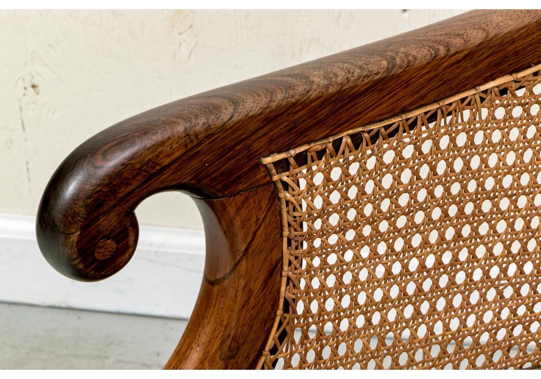 Bergère cannée avec siège en cuir de style Regency anglais en vente 1
