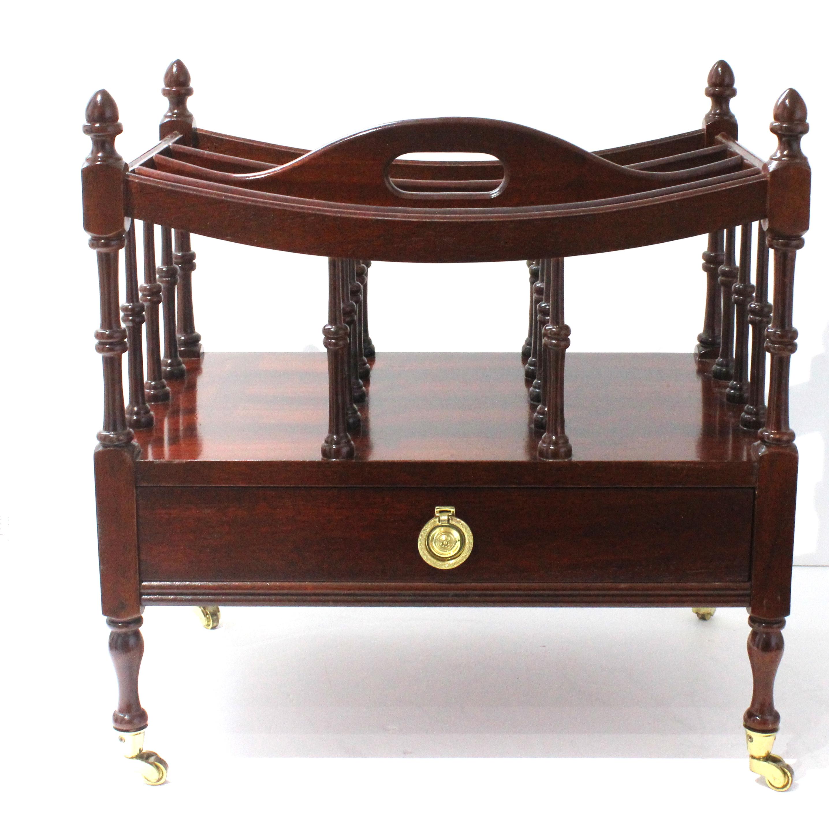 Hand-Crafted English Regency Style Canterbury For Sale
