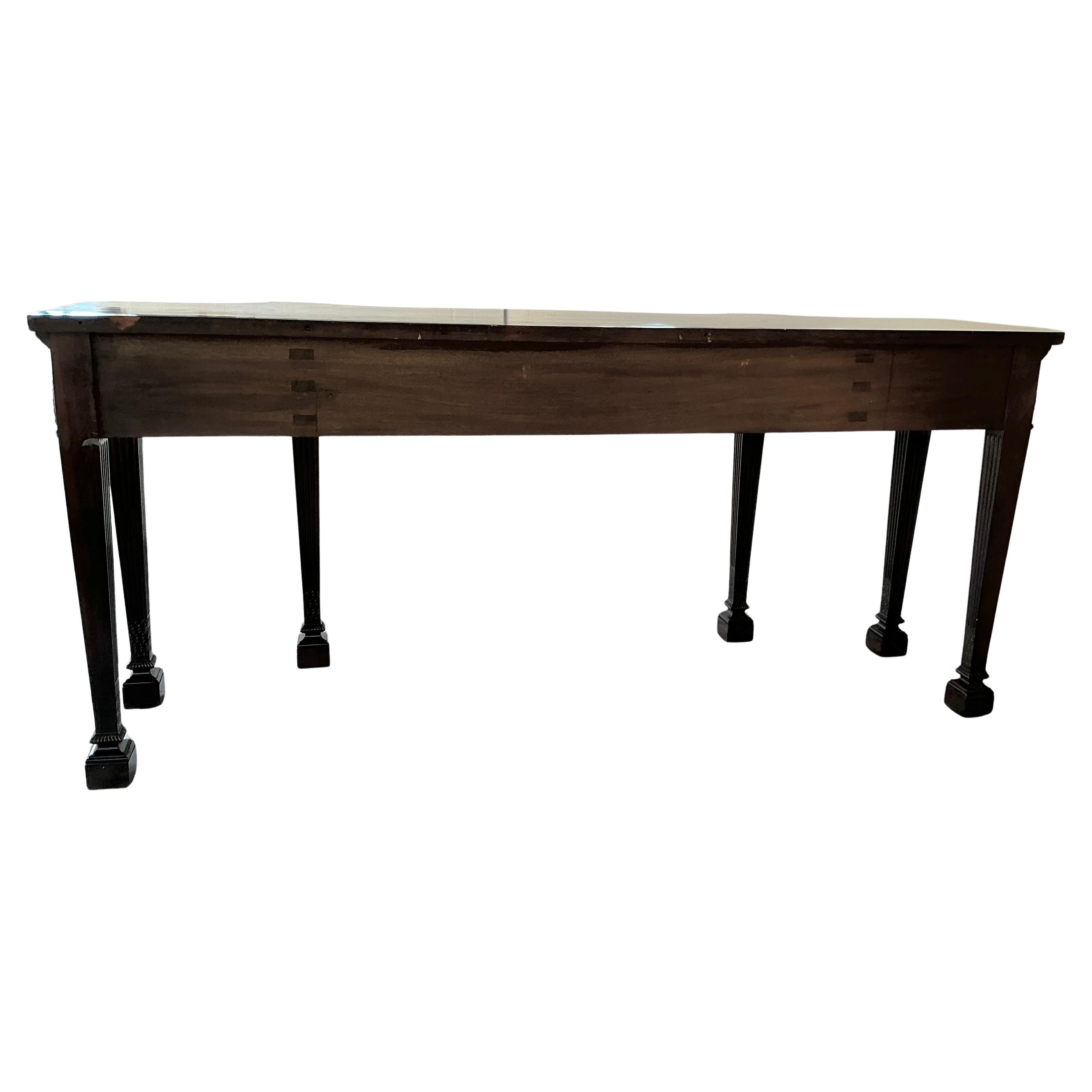 Mesa Consola de Servir de Caoba Tallada de Estilo Regencia Inglés en venta 5