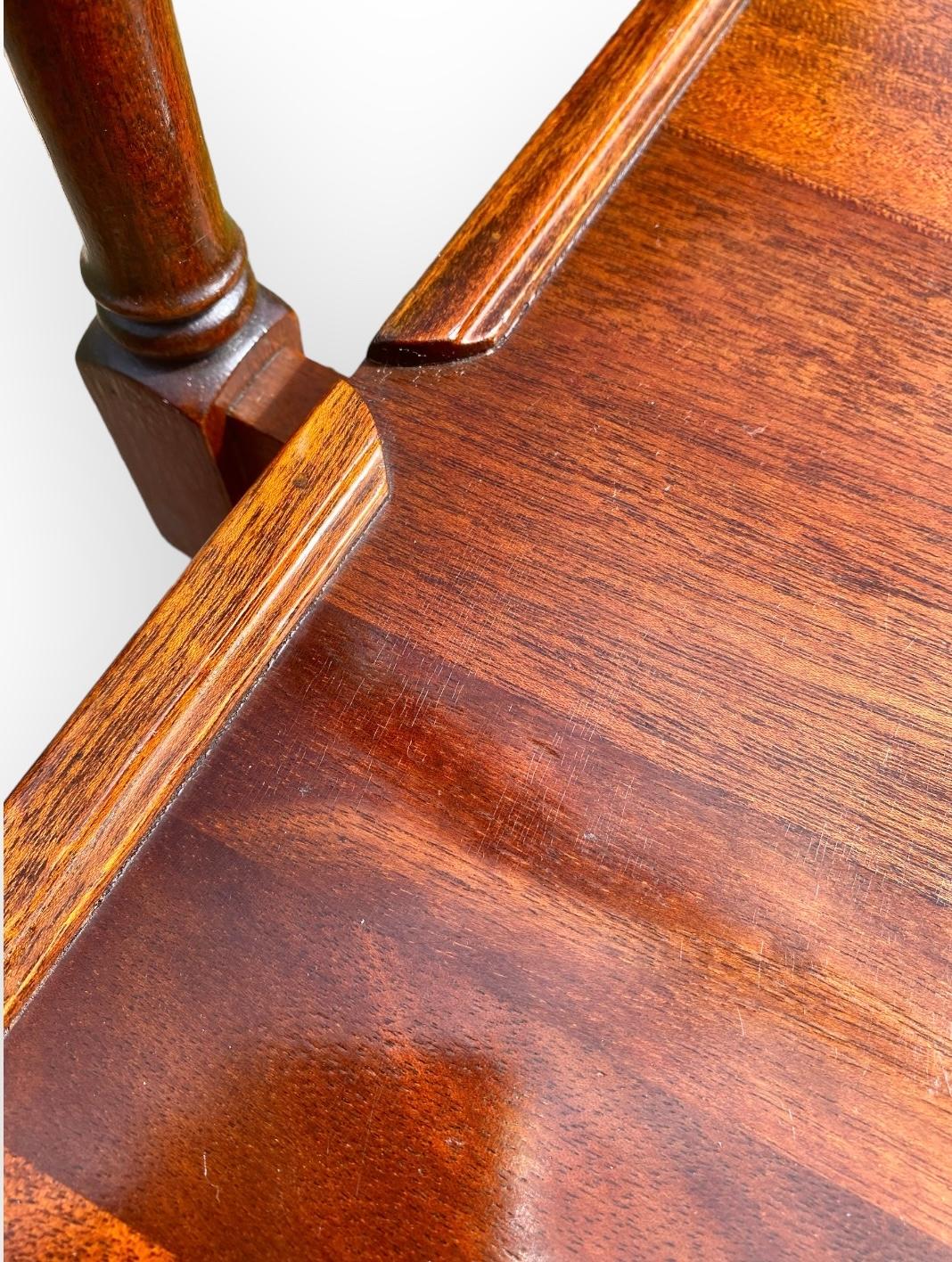 English Regency Style Carved Mahogany Flip Over Serving Table For Sale 4