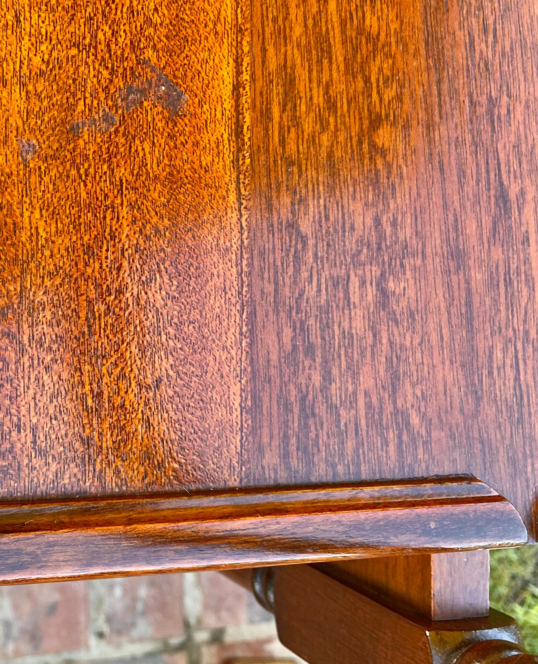 English Regency Style Carved Mahogany Flip Over Serving Table For Sale 10