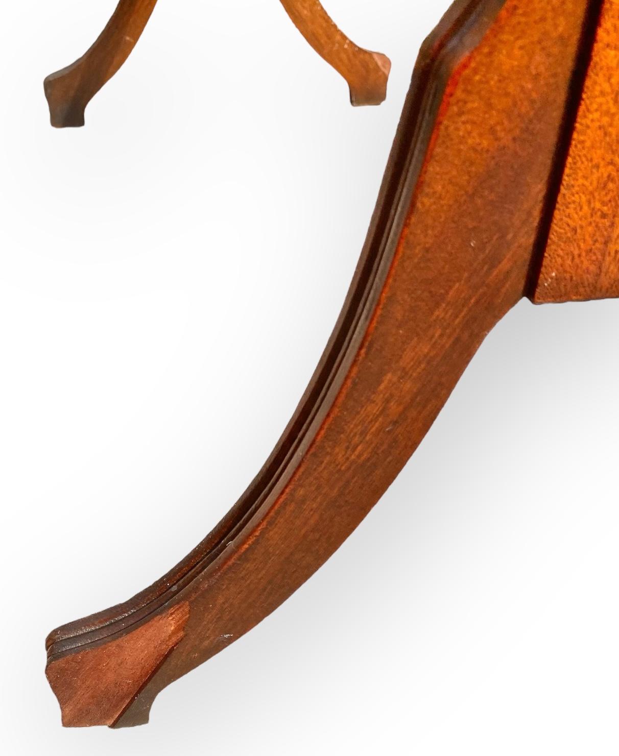English Regency Style Carved Mahogany Flip Over Serving Table For Sale 1