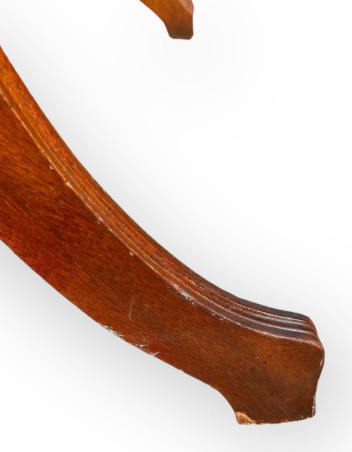 English Regency Style Carved Mahogany Flip Over Serving Table For Sale 2