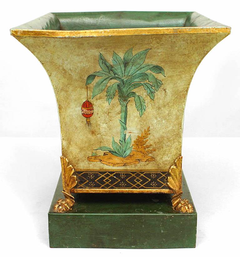 English Regency Chinoiserie Pot For Sale at 1stDibs