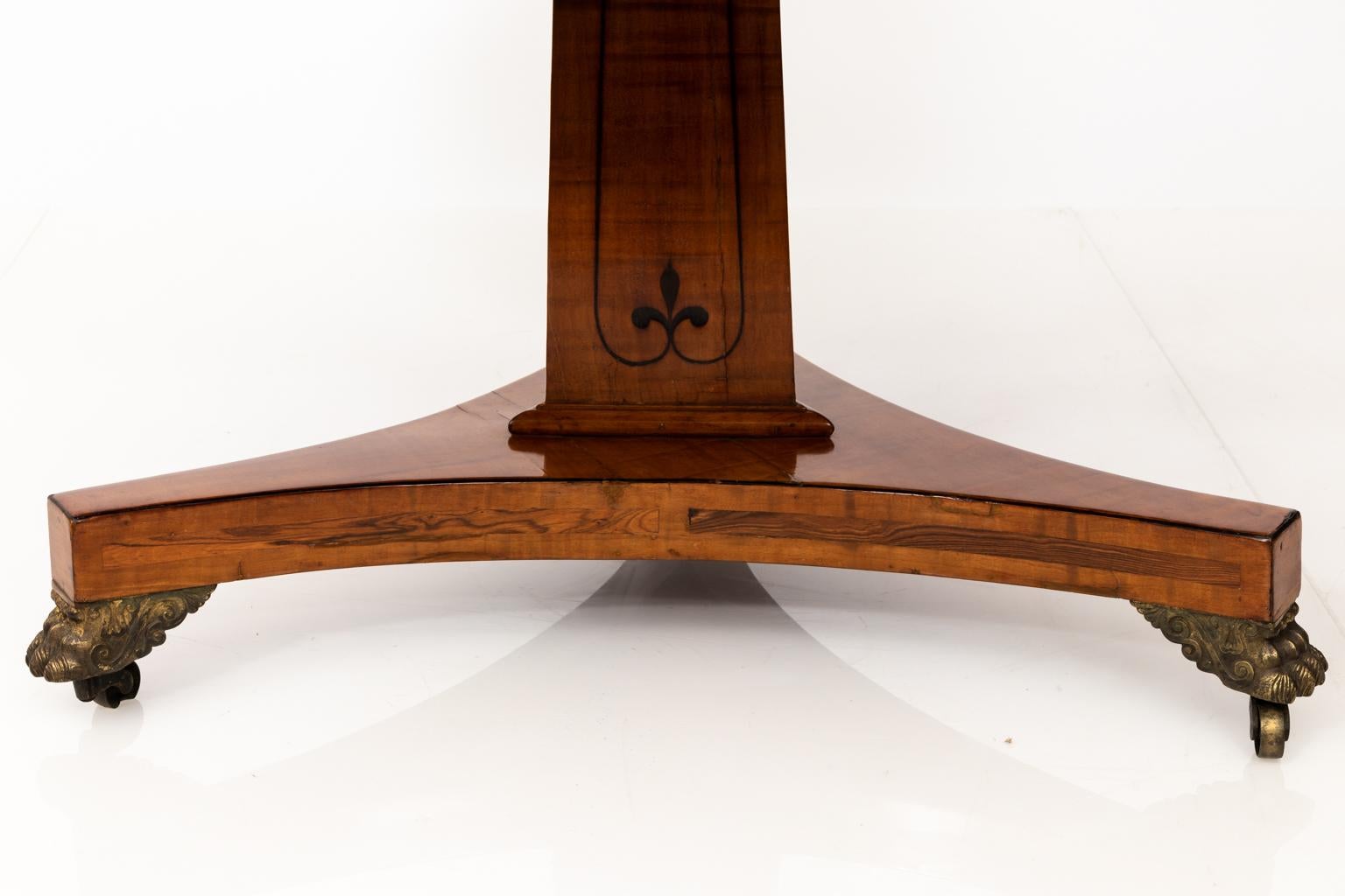 Brass English Regency Style Center Table