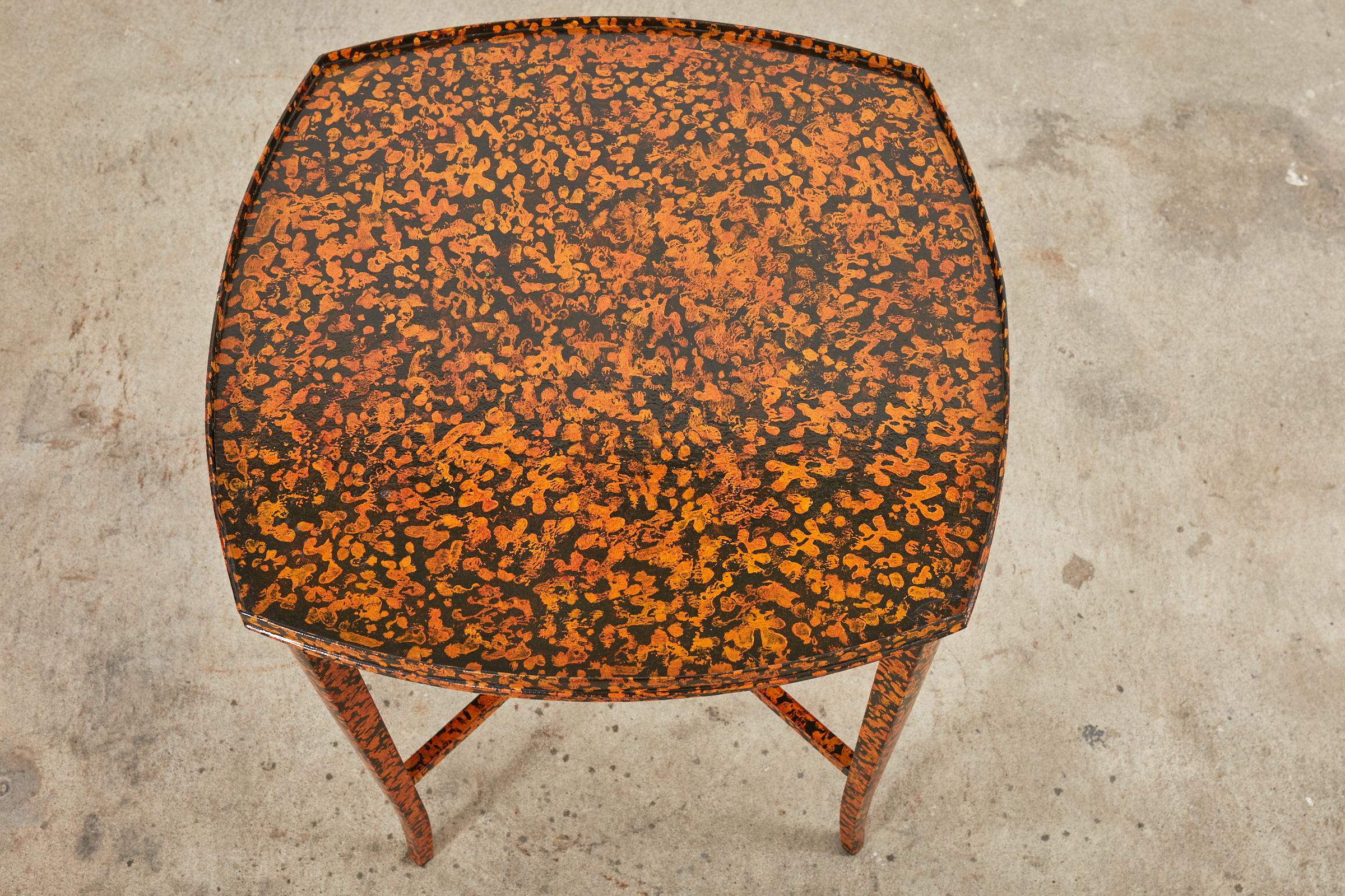 English Regency Style Center Table Speckled by Ira Yeager In Good Condition For Sale In Rio Vista, CA