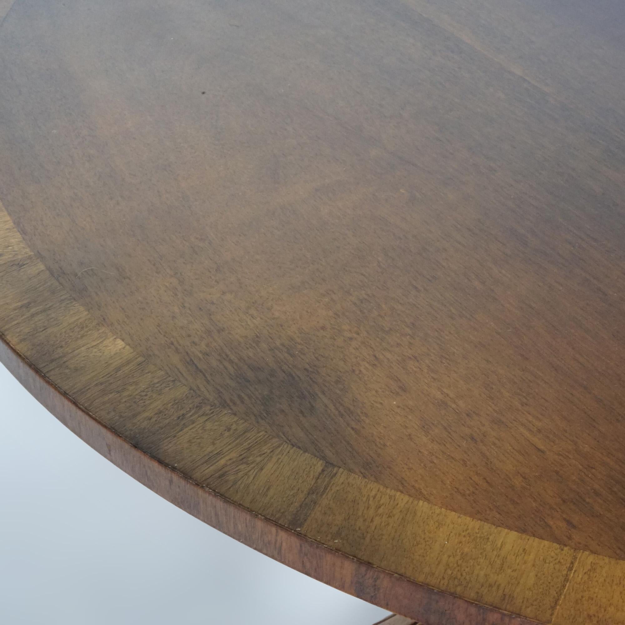 English Regency Style Century House Mahogany Banded Center Table, 20th Century 7