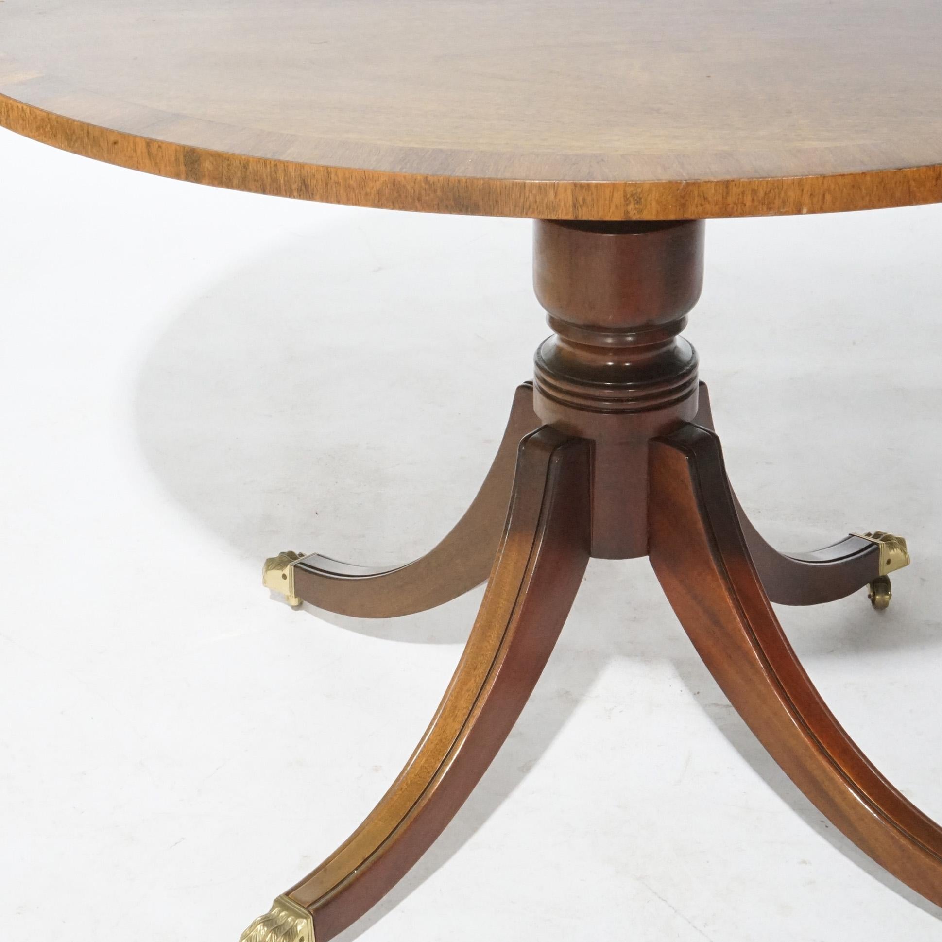 English Regency Style Century House Mahogany Banded Center Table, 20th Century For Sale 8