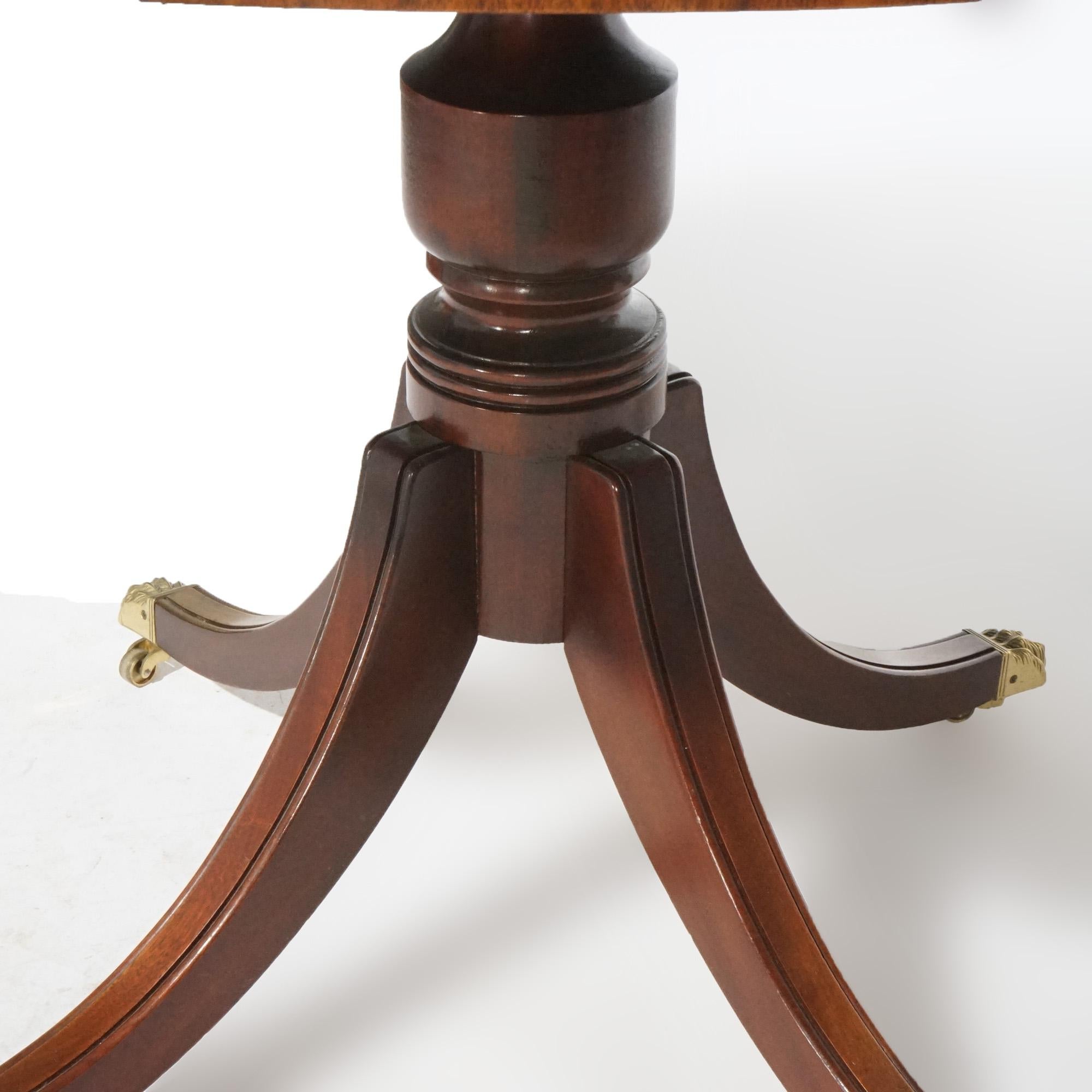 English Regency Style Century House Mahogany Banded Center Table, 20th Century For Sale 11