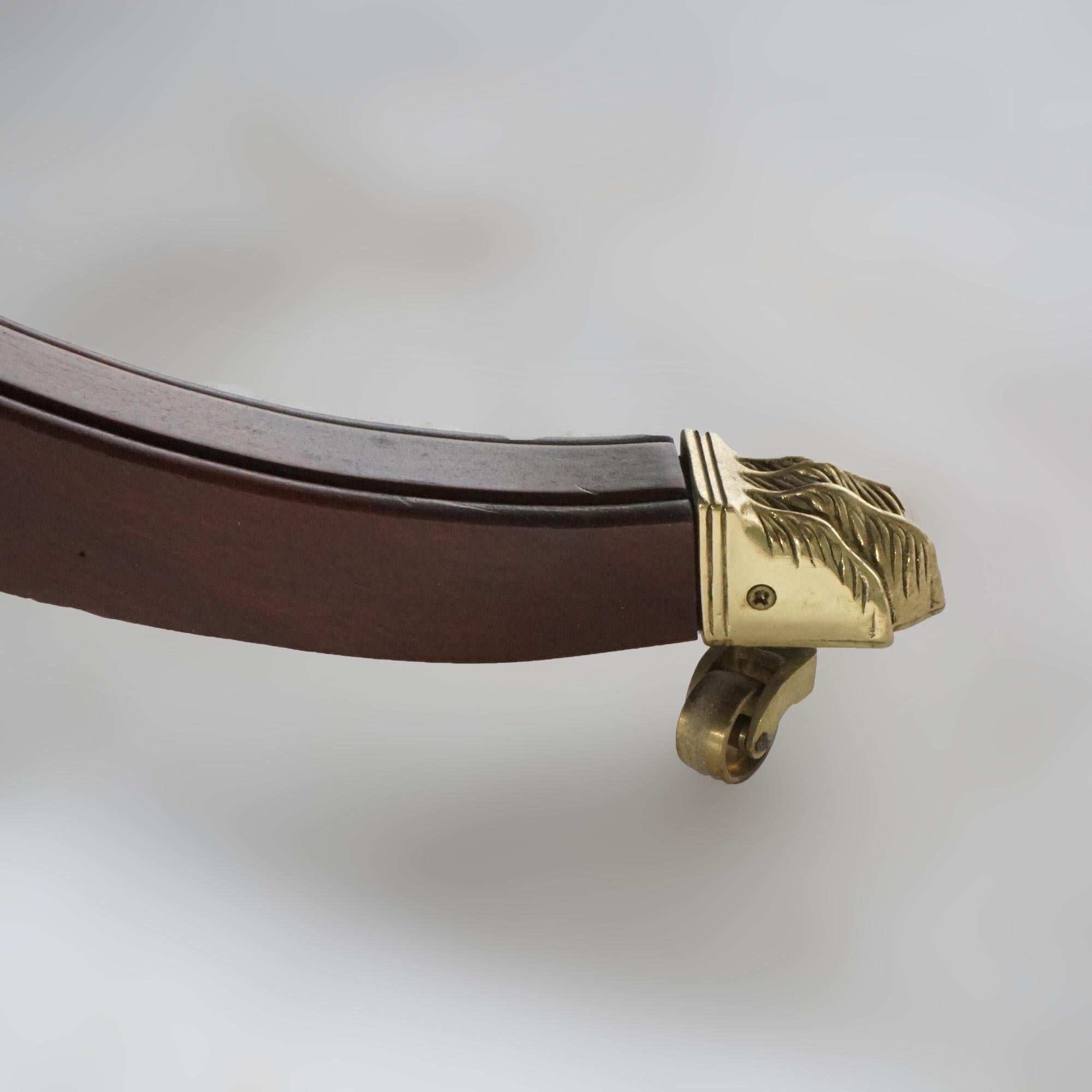 English Regency Style Century House Mahogany Banded Center Table, 20th Century 13