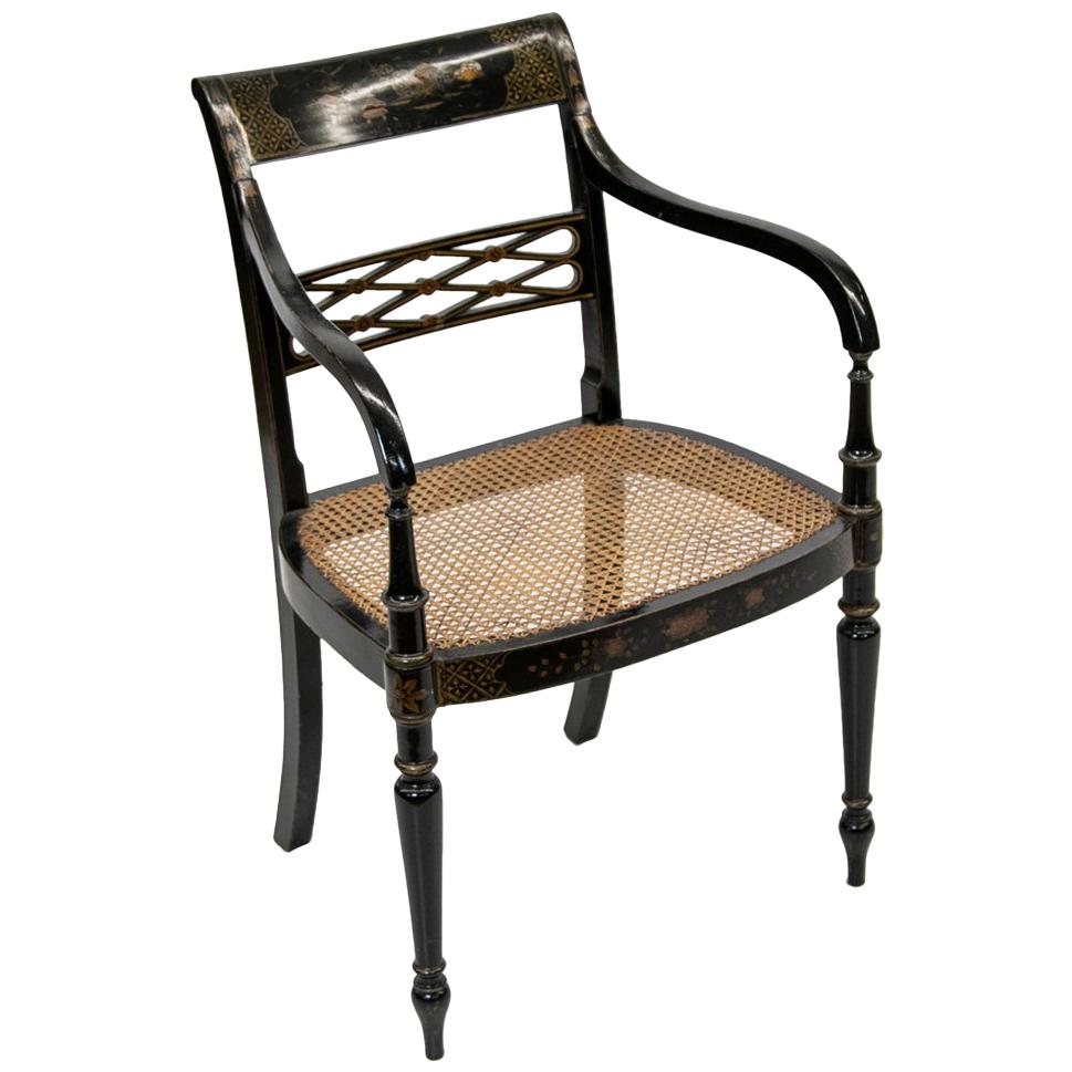 English Regency Style Chinoiserie Armchair