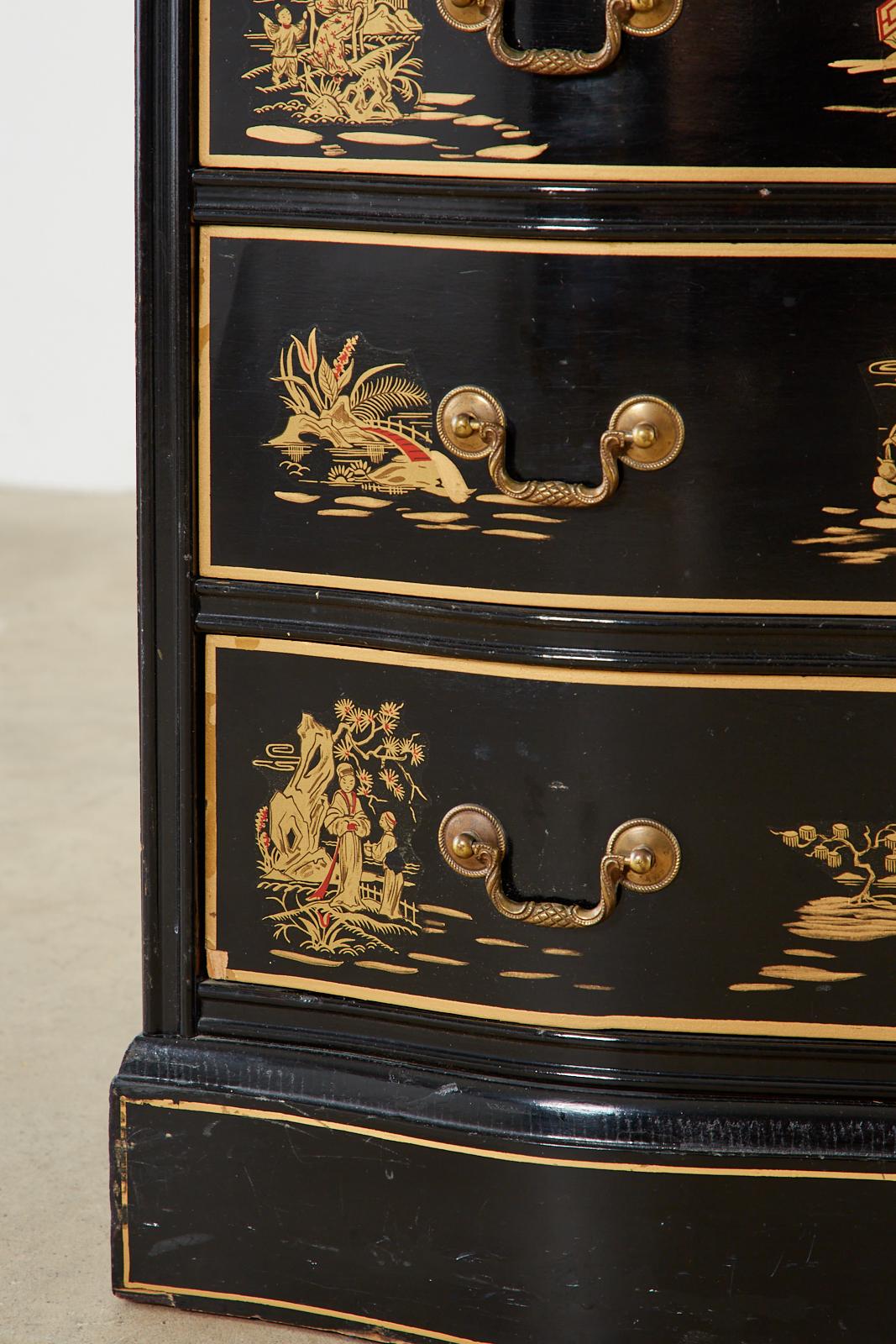 English Regency Style Chinoiserie Decorated Commode or Chest 5