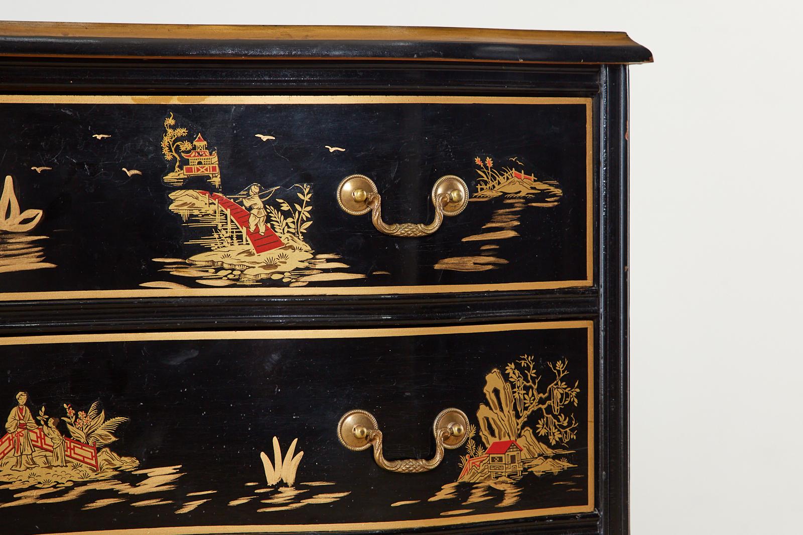 English Regency Style Chinoiserie Decorated Commode or Chest 6